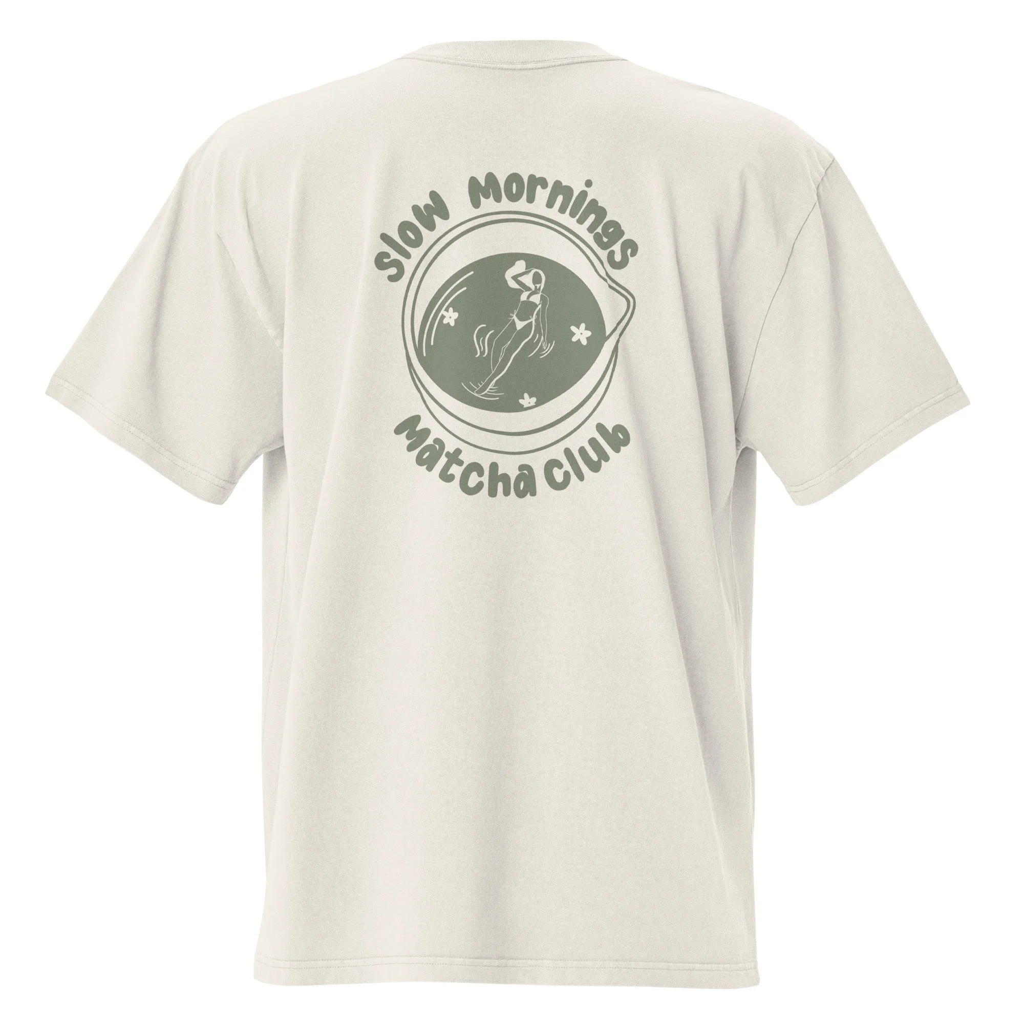 slow mornings matcha club | oversized tee
