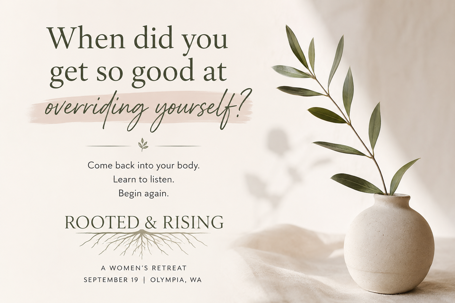 When Did You Get So Good at Overriding Yourself?