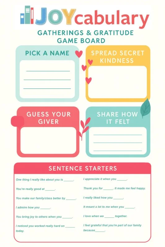 Secret Gratitude Givers: A Simple Family Game to Encourage Kindness and Gratitude