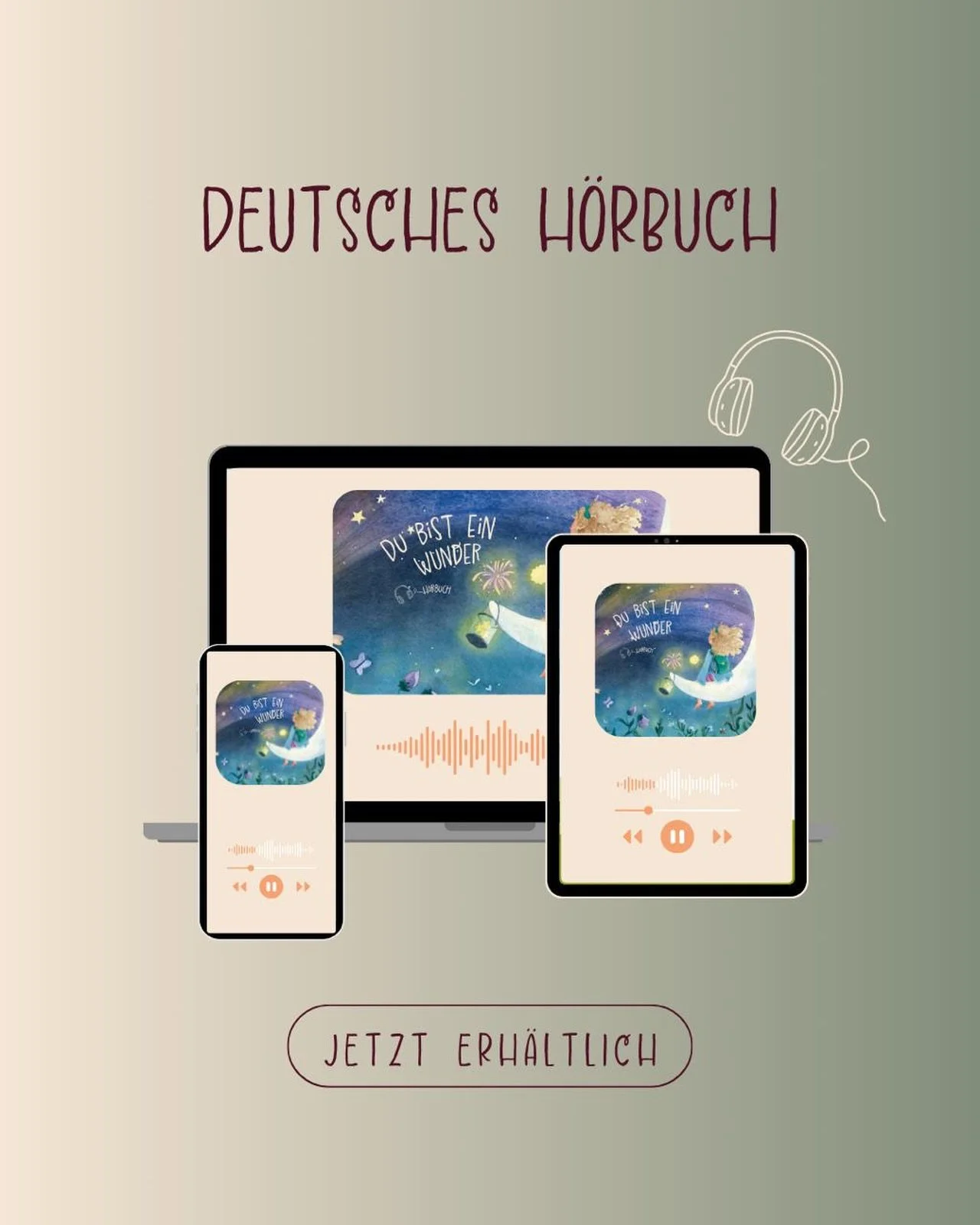 🎧✨ Es ist soweit.

Unser deutsches H&ouml;rbuch von &bdquo;Du bist ein Wunder&ldquo; ist ab sofort als MP3-Download in unserem Onlineshop erh&auml;ltlich 🤍

Wenn ihr vor dem H&ouml;ren einen kleinen Einblick bekommen m&ouml;chtet, findet ihr auf un