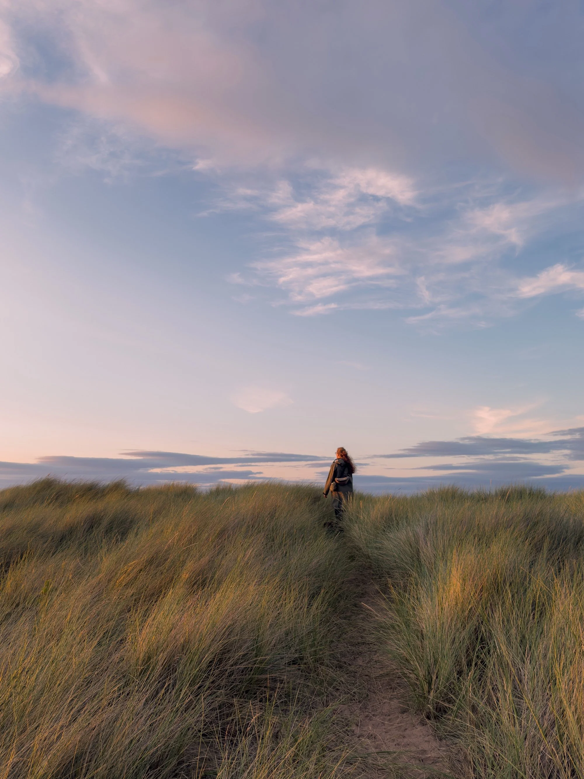 along the dunes