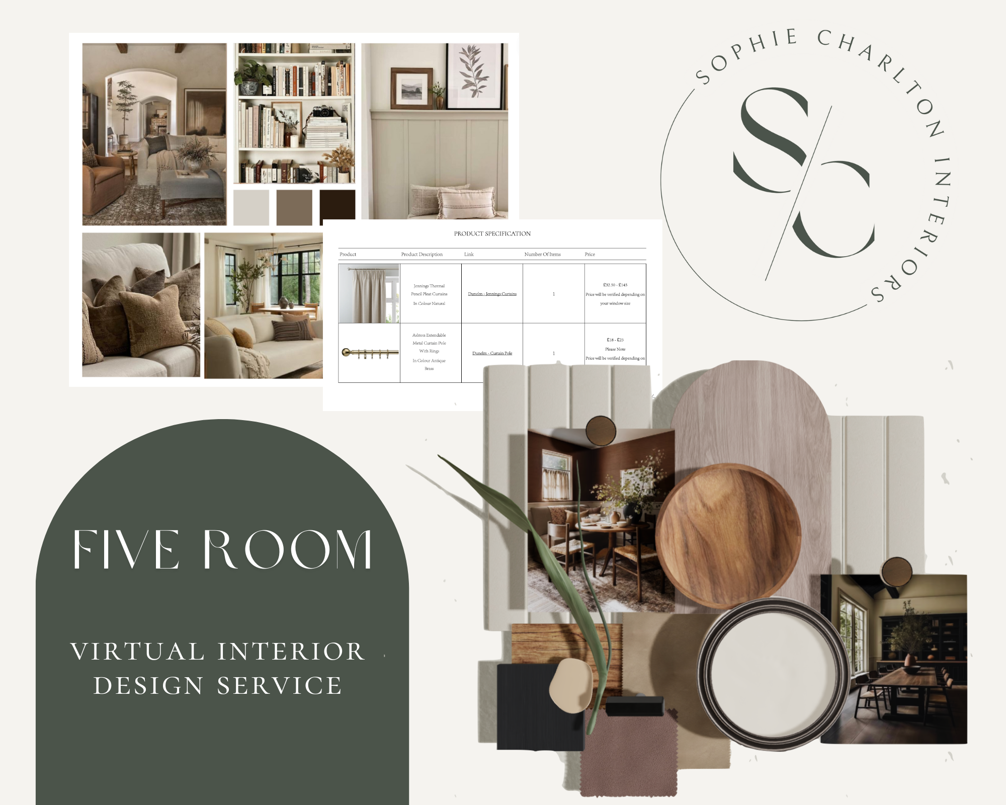 5 Rooms Custom Virtual Interior Design