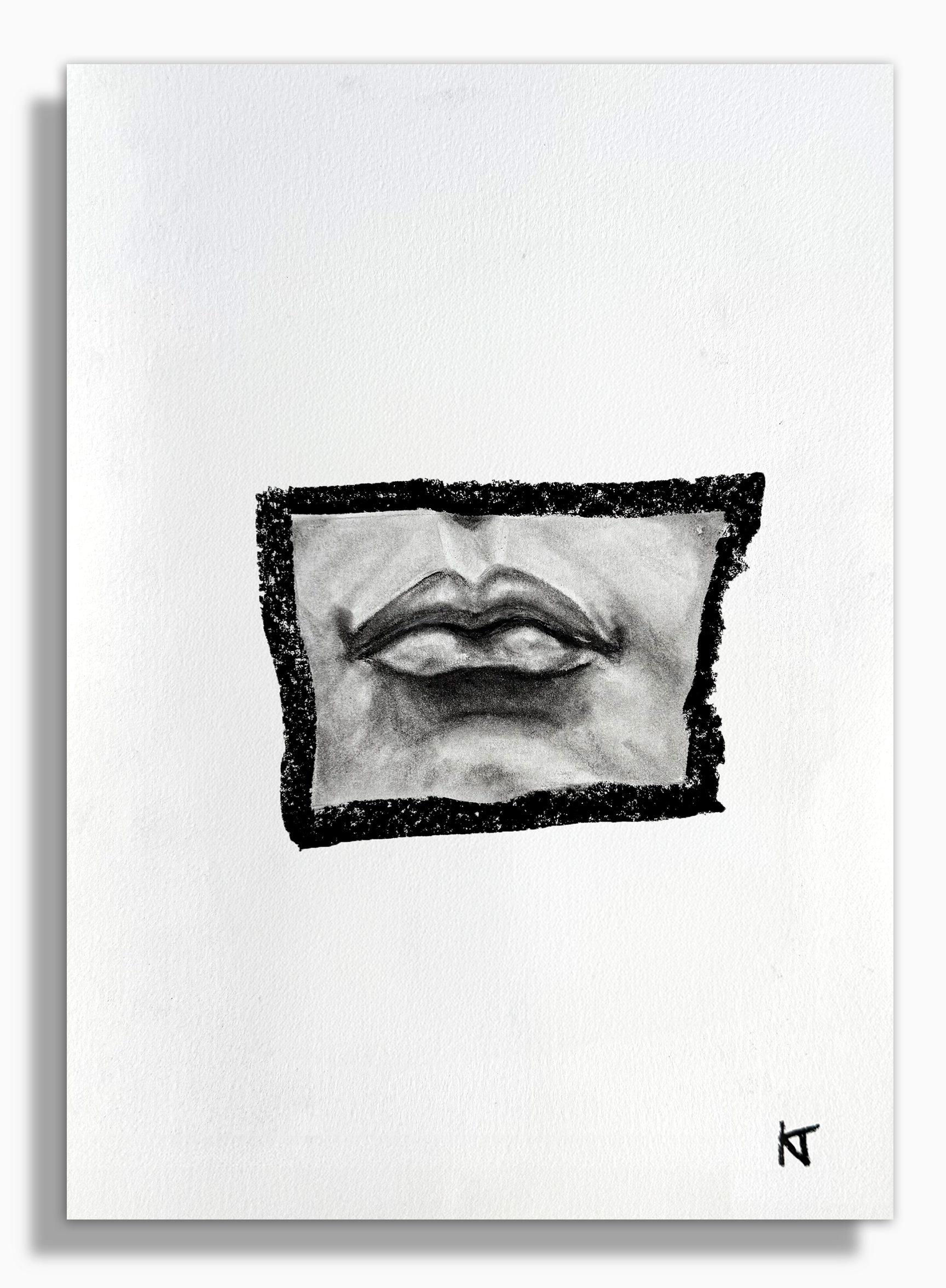 Statue Fragment 3 (8" X 11") - $50
