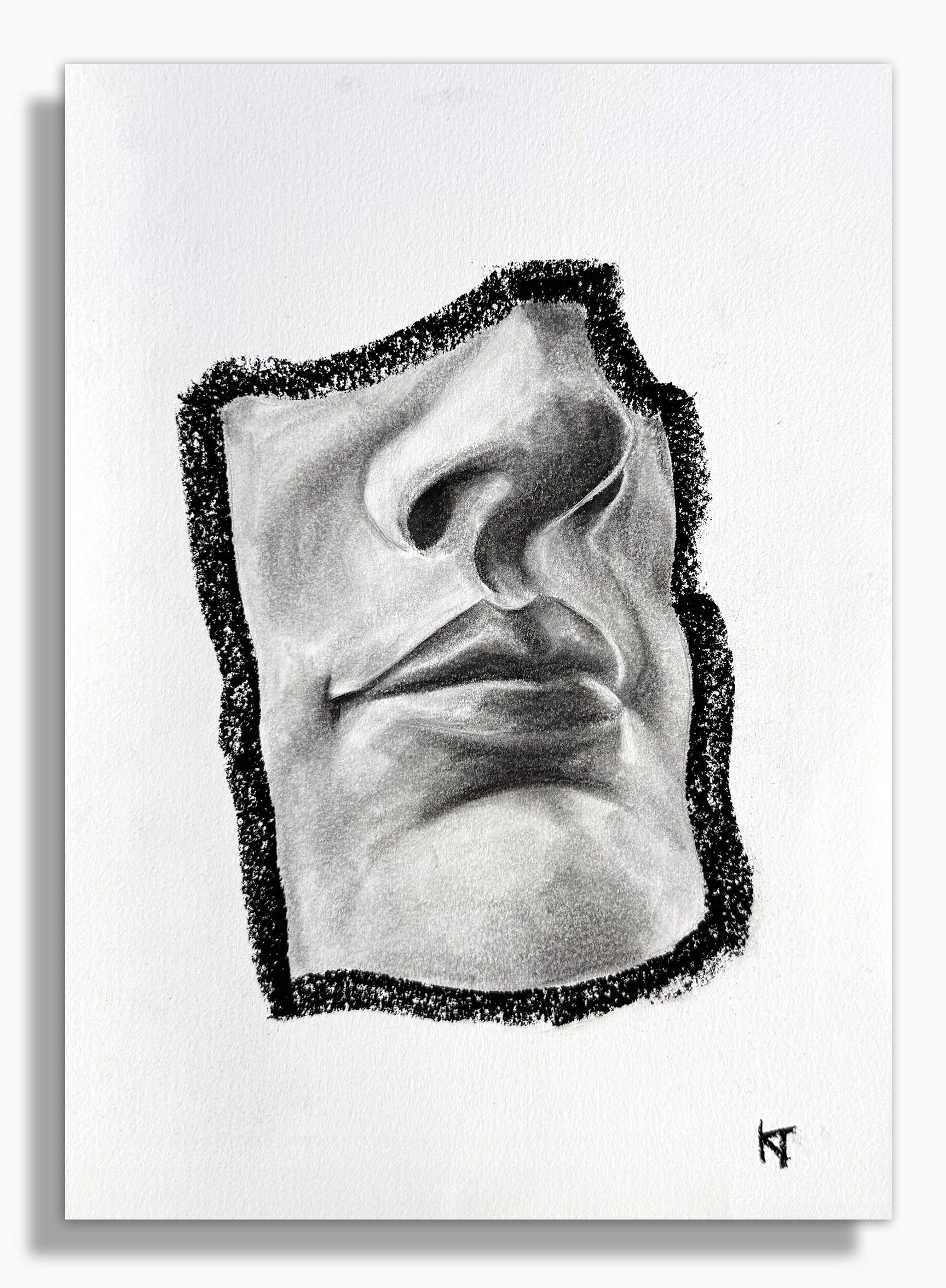 Statue Fragment 2 (8" X 11") - SOLD