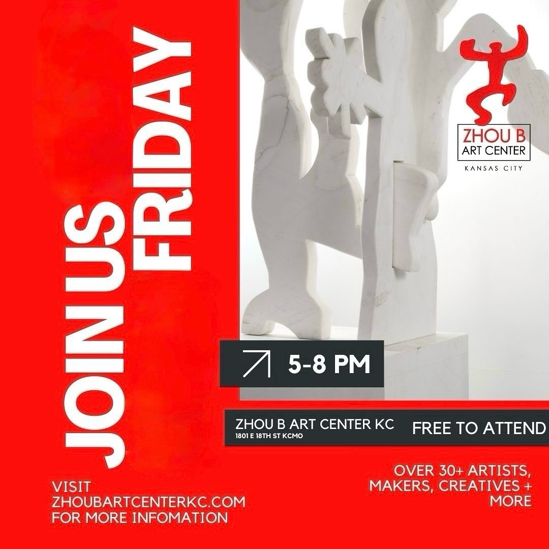 This Friday we are having open studios @zhoubartcenterkc in partnership with @hellagooddeeds 

Come hangout, enjoy seeing 30+ artists, bingo, music + food!!!

#kansascity #kansascityartists #kansascityweekend #whattodoinkansascotythisweekend #summere