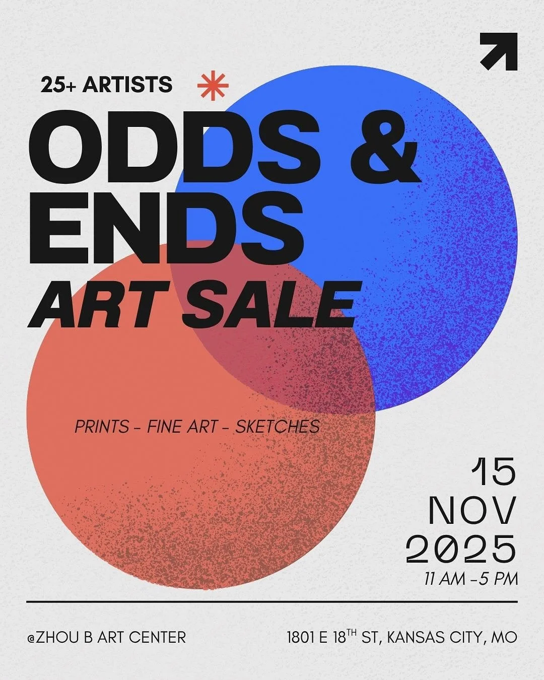 READ ME!!!

Artists at the @zhoubartcenterkc are cleaning out their studios for a one-day-only Art Sale on November 15th There will be sketches, small items, and works you don&rsquo;t normally see at shows at a range of prices and styles.
This event 