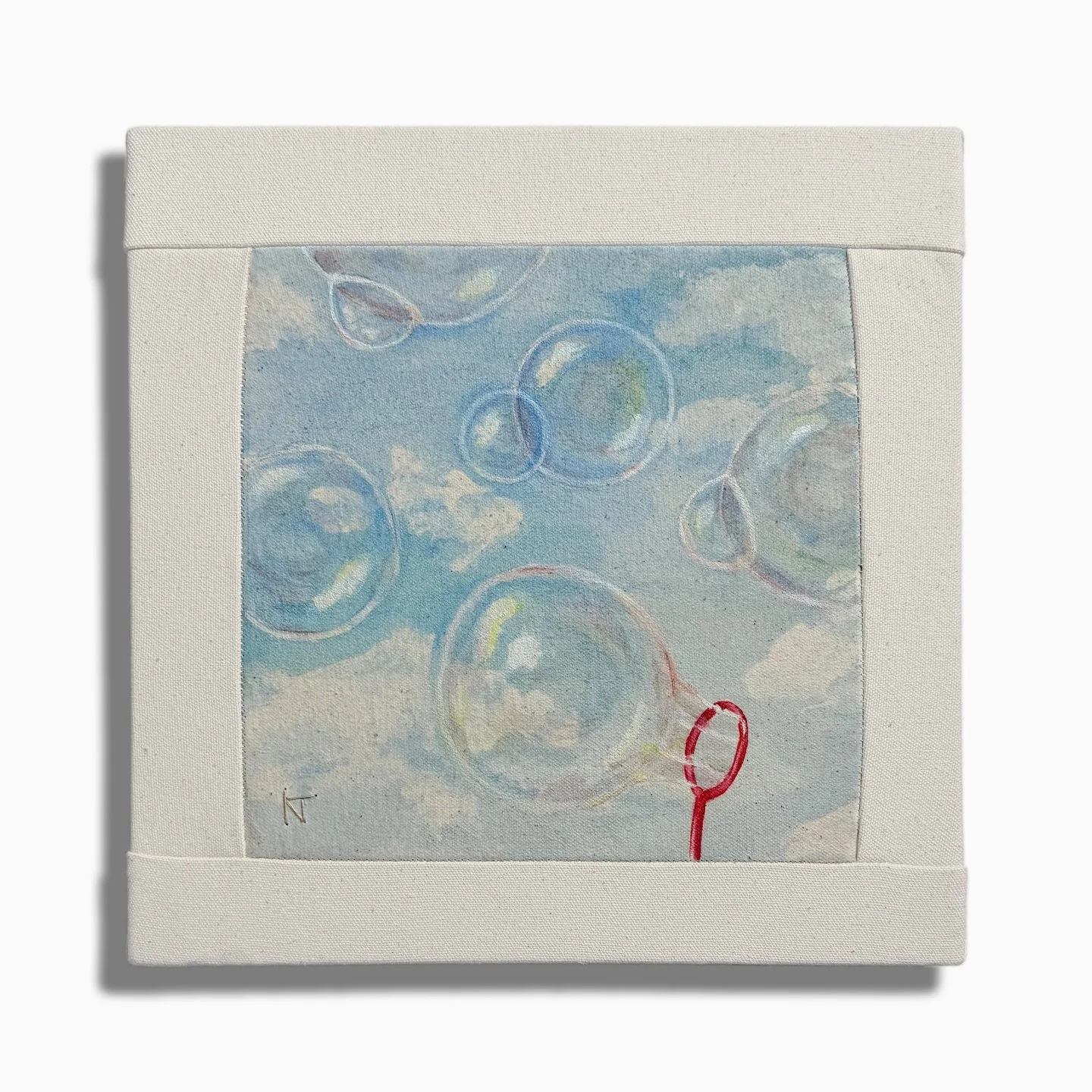 Glimmer, 2025

Watercolor with thread

The last of the 3 but possibly the cutest one. This one reminds me most of being a child and the mind state of taking things as they come. Try to keep that bliss ☁️

#bubbleart #watercolorpainting #sewing #mixed