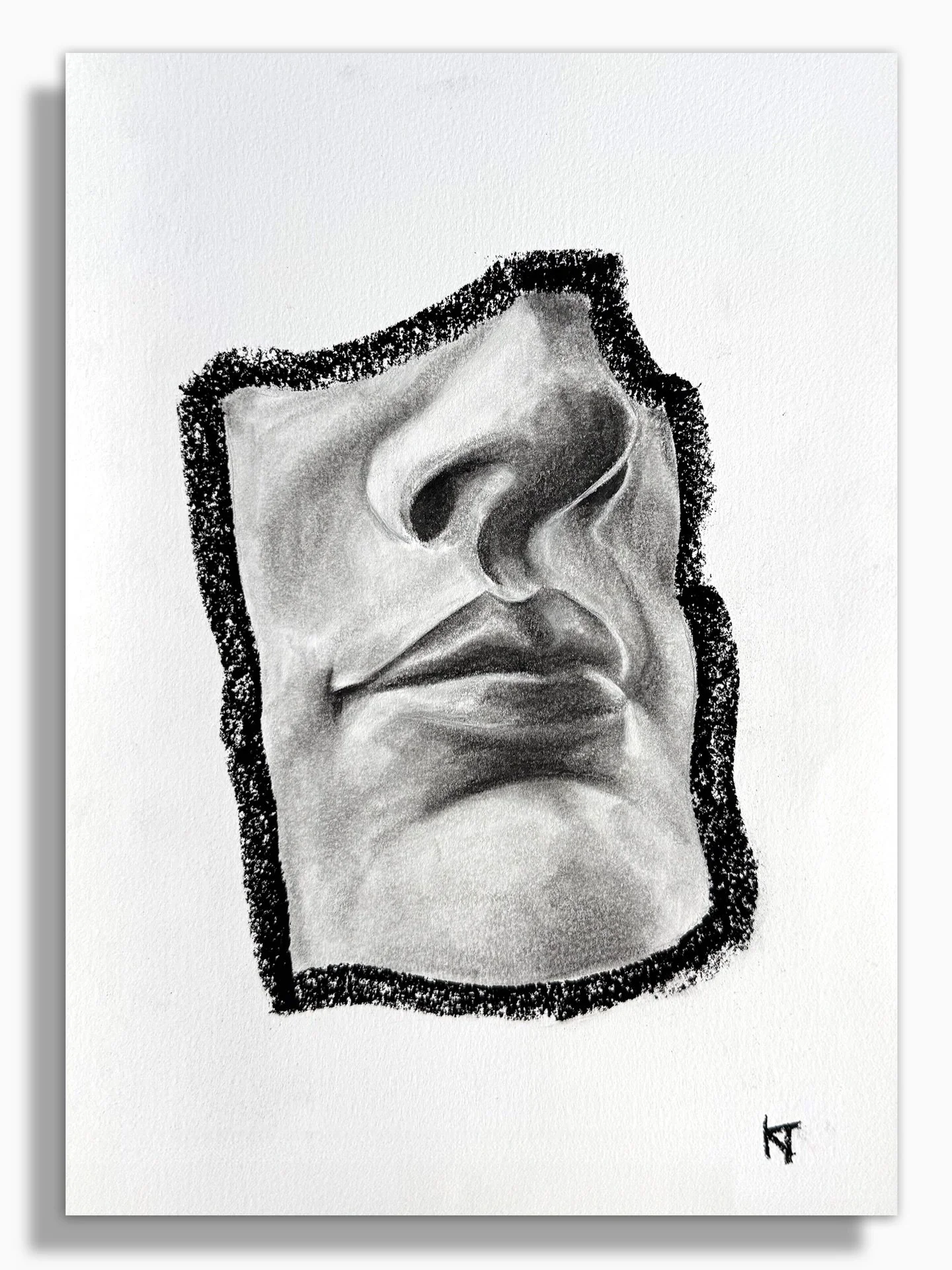 Statue Fragments Series, 2025

Charcoal on paper