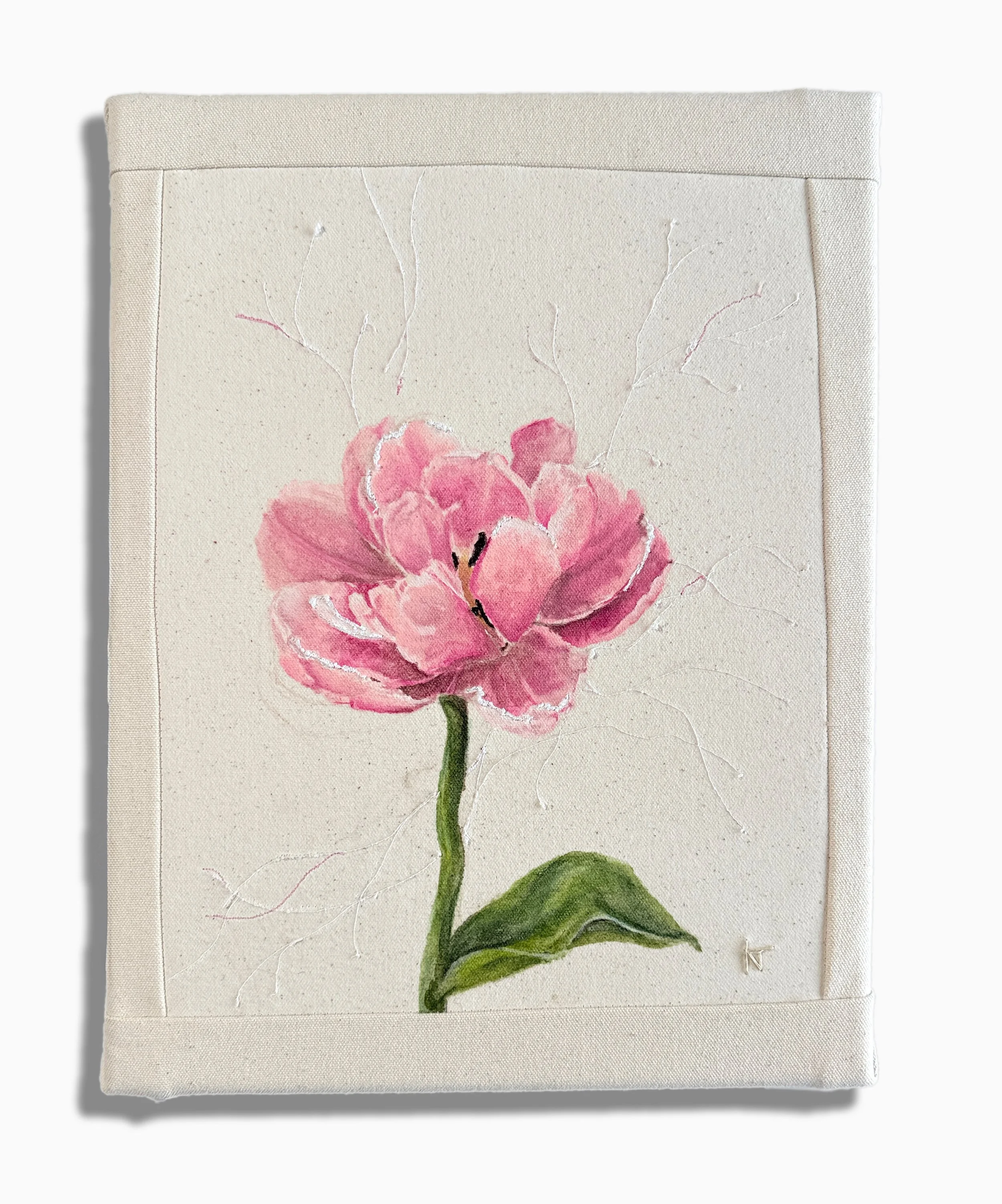 Double Late Tulip (Tulipa), 2026

Watercolor, thread

This flower is from Golden, Colorado, in the spring of 2021. It was growing along a fence near a new construction site.

It was perfect. It was beautiful. It is still a precious encounter for me.
