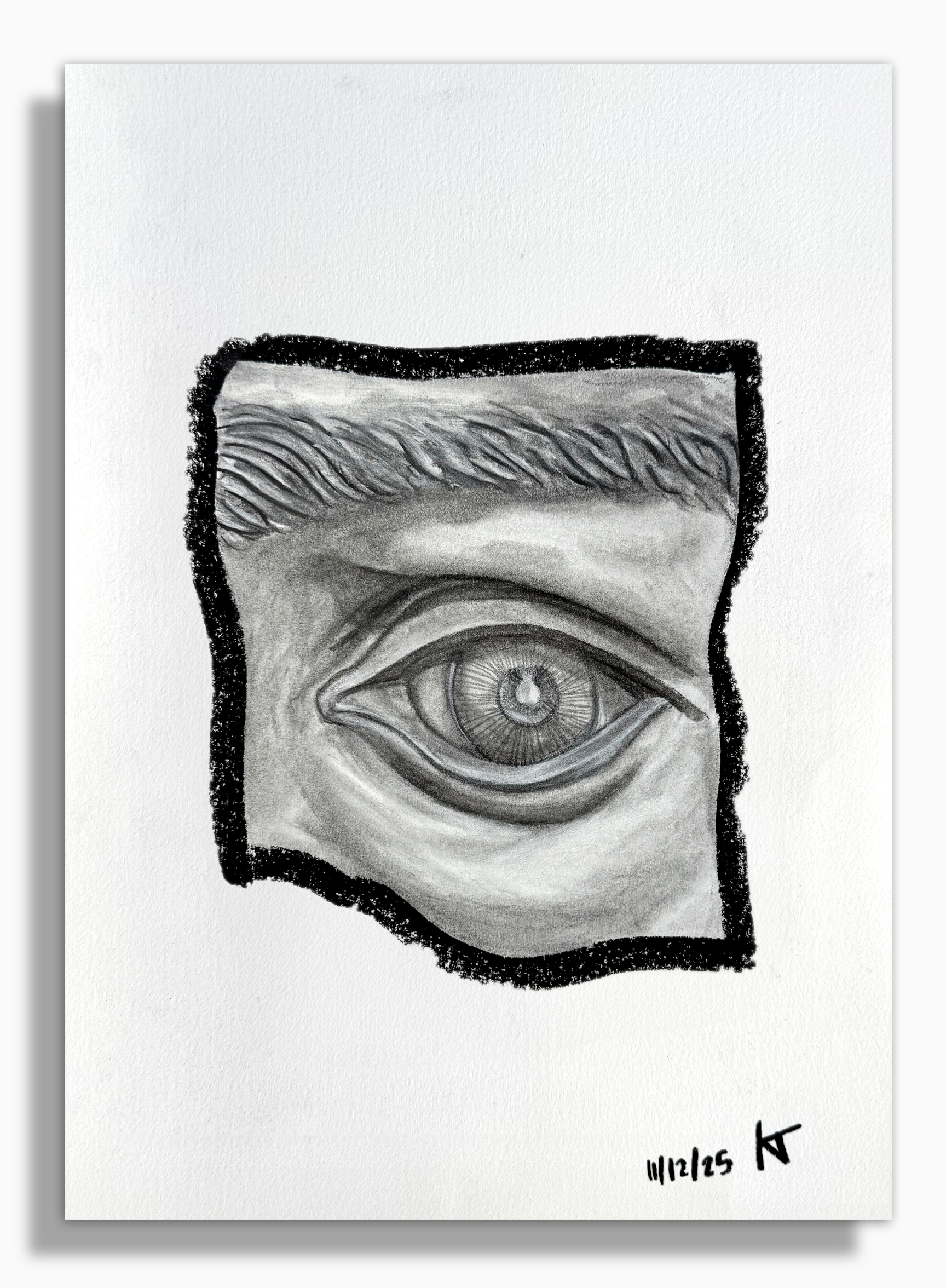 Statue Fragment 1 (The Eye At Urban Mining) (8" X 11") - SOLD