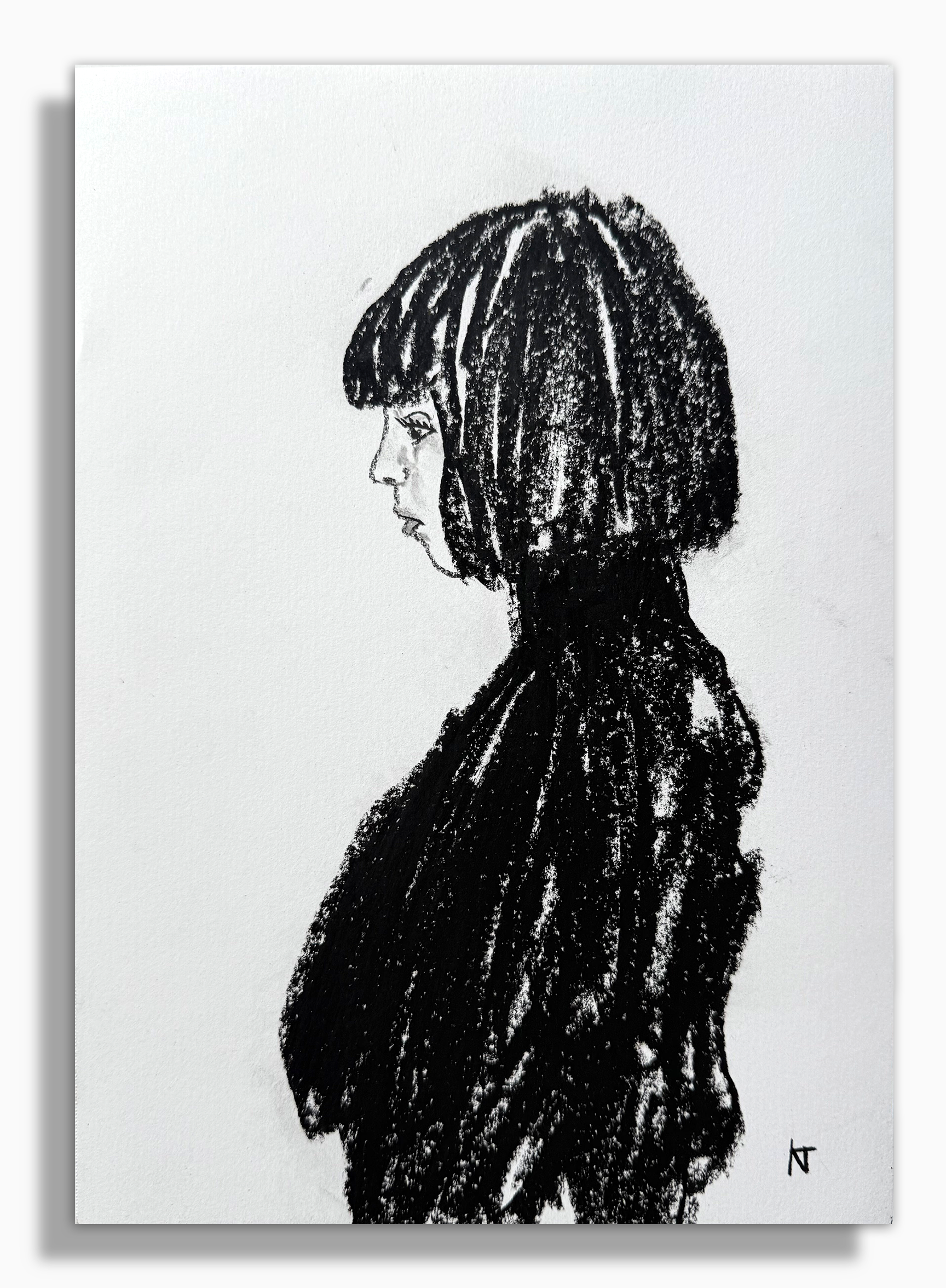 Charcoal Portrait 11 (Portrait of Helene Klimt by Gustav Klimt)