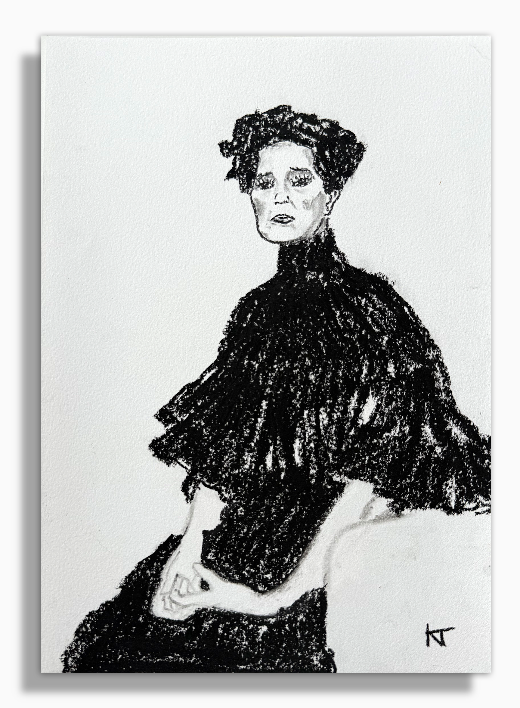 Charcoal Portrait 10 (Portrait of Fritza Riedler by Gustav Klimt)