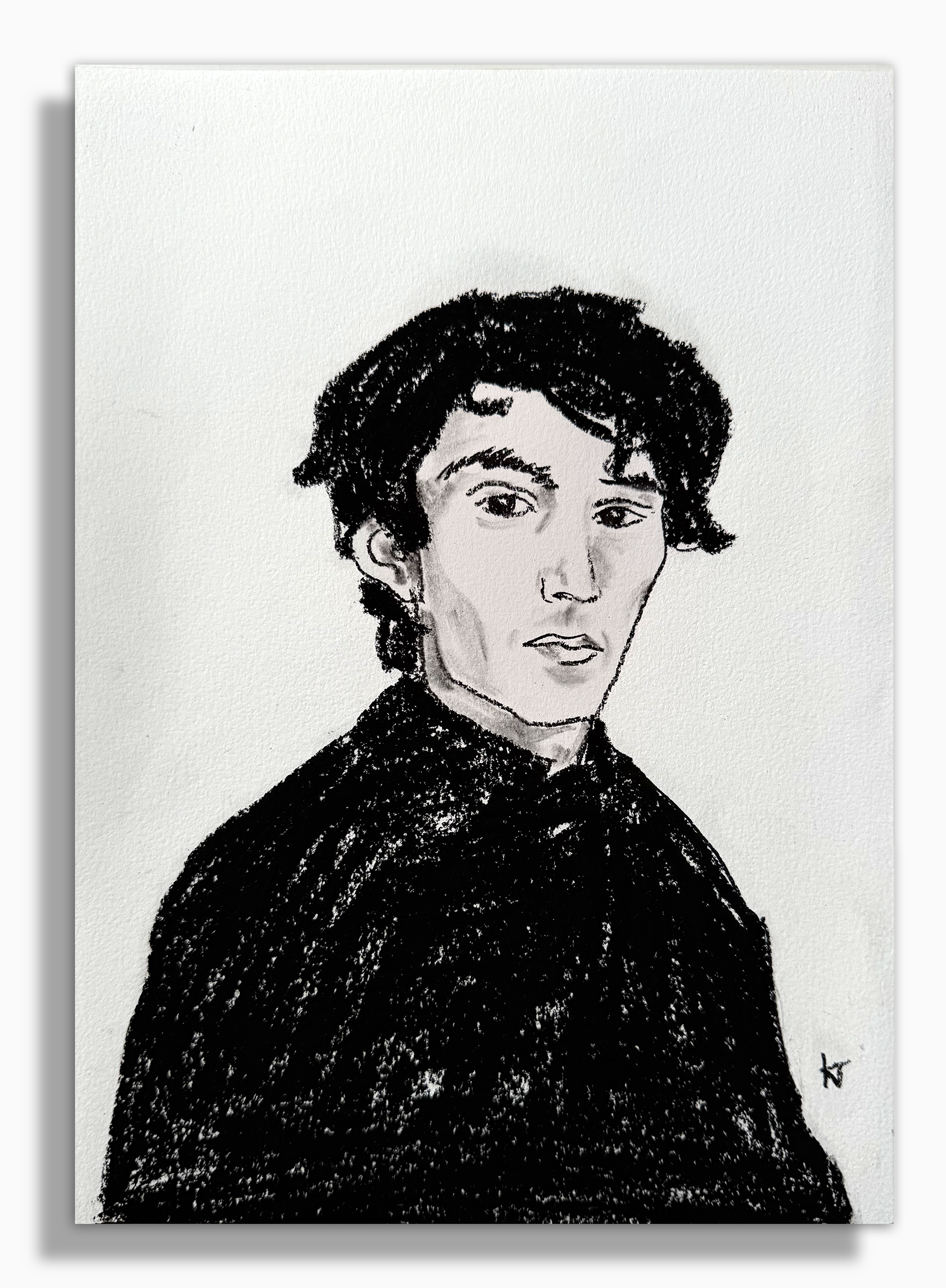 Charcoal Portrait 16 (Portrait of Emile Bernard by Henri de Toulouse-Lautrec)