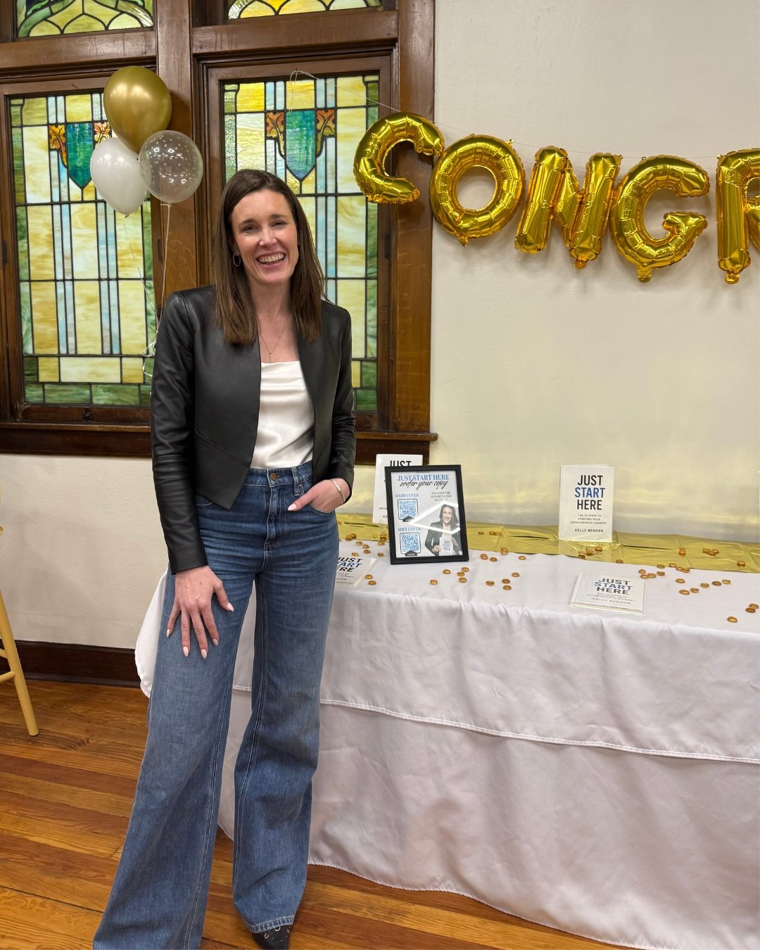 So much gratitude today.🤍 Thank you to everyone who came out to support me and celebrate the launch of Just Start Here.

This book is just the beginning of your entrepreneurial journey&mdash;an easy read for anyone who needs guidance, encouragement,