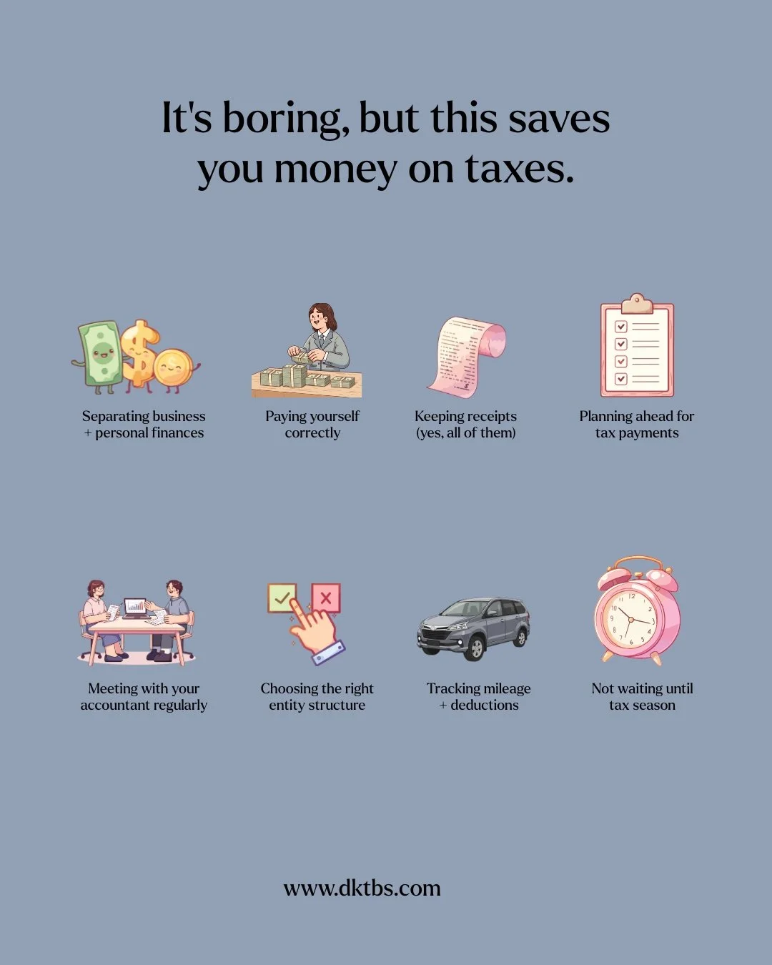 It&rsquo;s not flashy&hellip; but it works.

The &ldquo;boring&rdquo; habits most business owners skip are the same ones that save you the most money at tax time.💰

Stay consistent, stay organized, and stop waiting until it&rsquo;s too late.

Which 