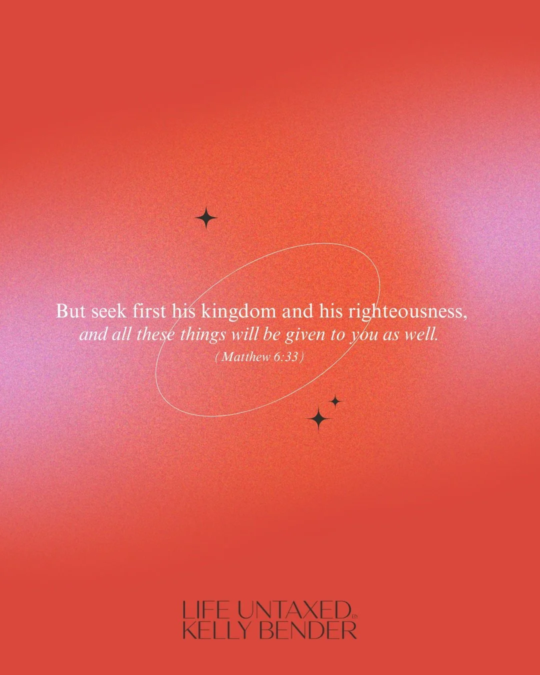 He has big plans for you.