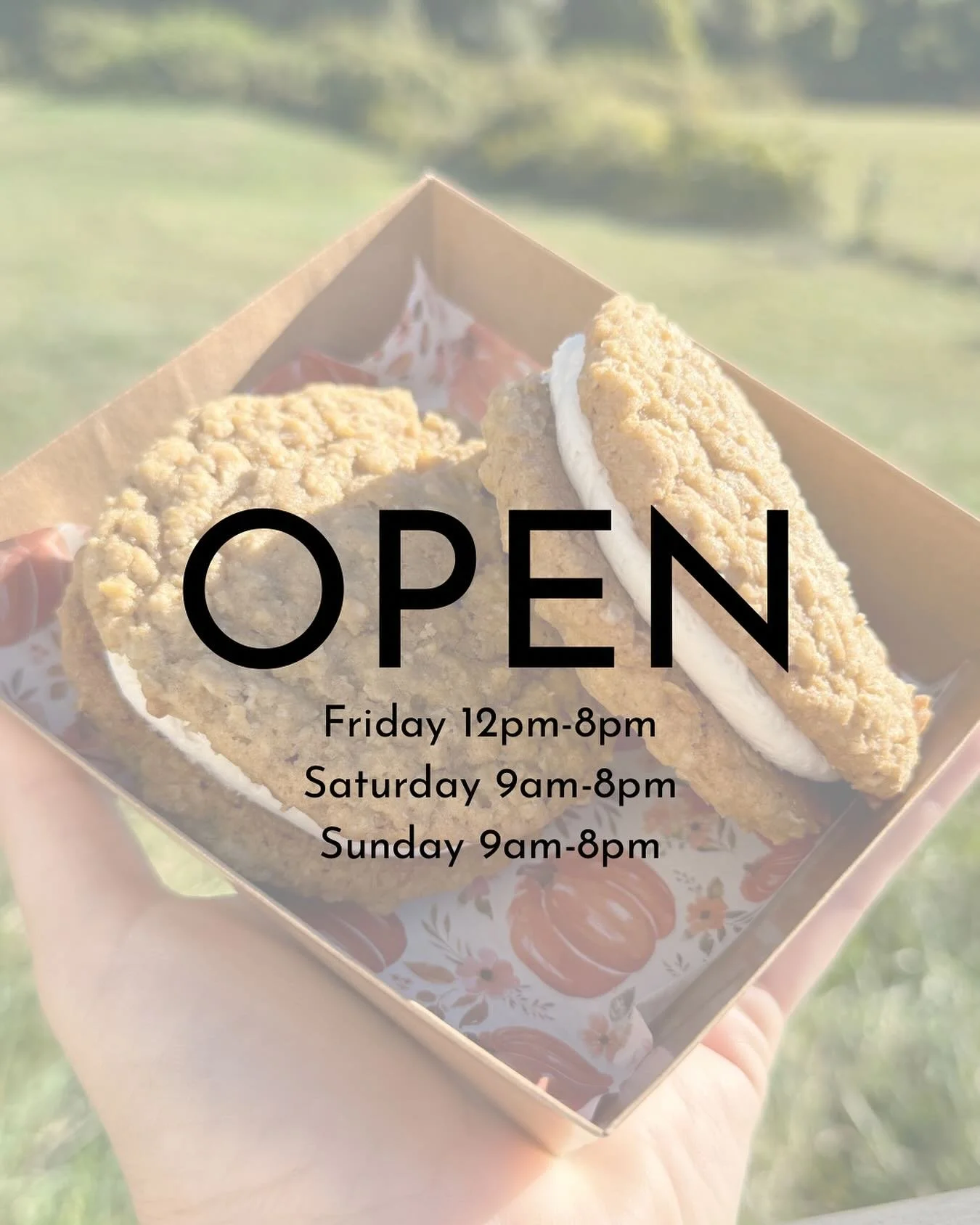 ✨ Our self-serve bakery stand is open this weekend &mdash; Friday, Saturday &amp; Sunday! ✨
Freshly baked goods will be stocked and replenished throughout the day, so there&rsquo;s always something sweet waiting for you. Stop by and enjoy a taste of 