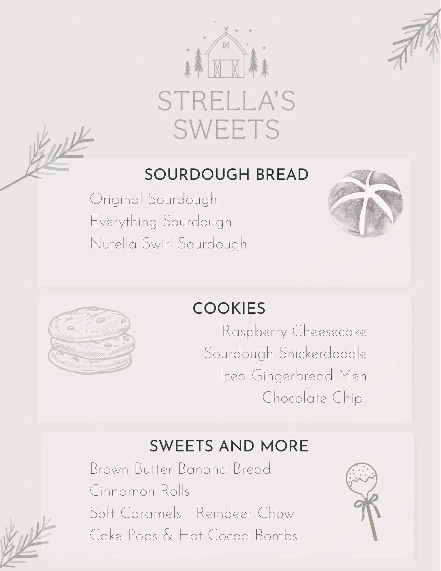 Weekend menu drop is here! 🎉

I can only speak for myself, but the raspberry cheesecake cookies are the true show-stopper this weekend. 😍✨

The Dough House will be fully stocked with festive holiday flavors and all your favorite treats. Quantities 