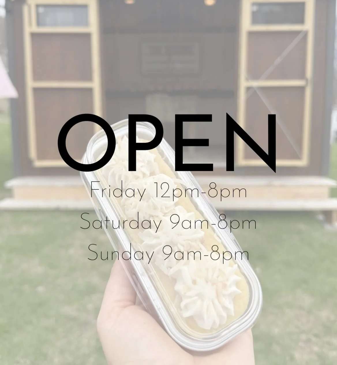 You definitely deserve a treat this weekend&mdash;and The Dough House is here to make that happen ✨

We&rsquo;re open and stocked with some of your favorites, including:
&bull; Farmhouse Brown Butter Rice Krispy Treats
&bull; Cookies &amp; Cream Scon