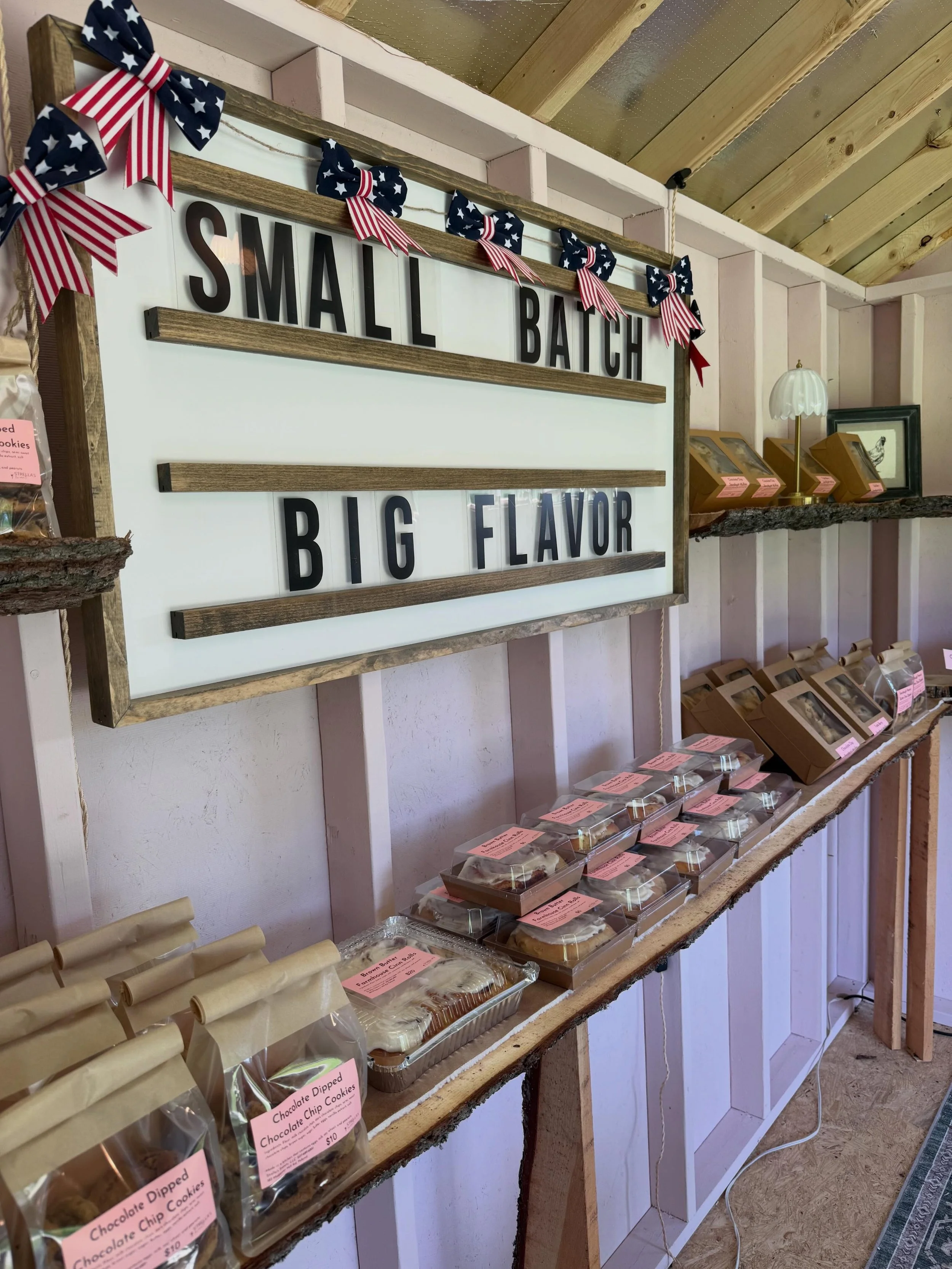 Once again, the sign tells no lies. 🤎

Here at Strella&rsquo;s Sweets, we&rsquo;re all about small-batch treats made with real, feel-good ingredients and plenty of love. Every single item that finds its way into the Dough House is made by my own two