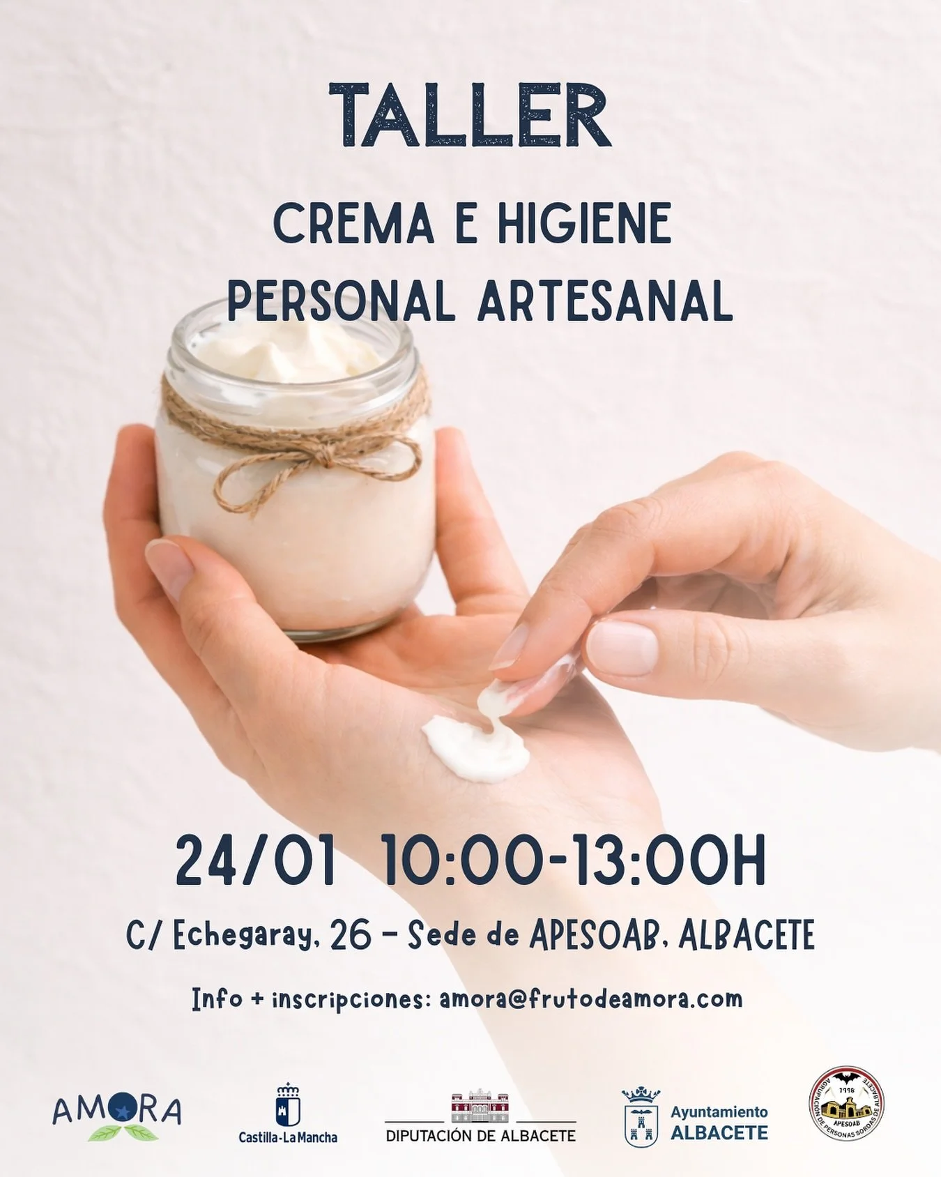 Empezamos el a&ntilde;o con cremas, cuidados y bienestar ✨
En este taller pr&aacute;ctico aprenderemos a elaborar crema e higiene personal artesanal, utilizando ingredientes sencillos y respetuosos con el cuerpo y el entorno. Un espacio tranquilo par