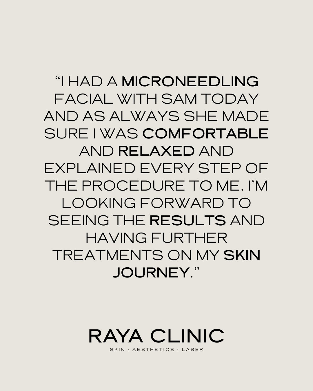 Another beautiful Skin Journey moment&hellip; ✨⁠
⁠
&ldquo;I had a microneedling facial with Sam today and as always she made sure I was comfortable and relaxed, explaining every step. I&rsquo;m looking forward to seeing the results and continuing my 