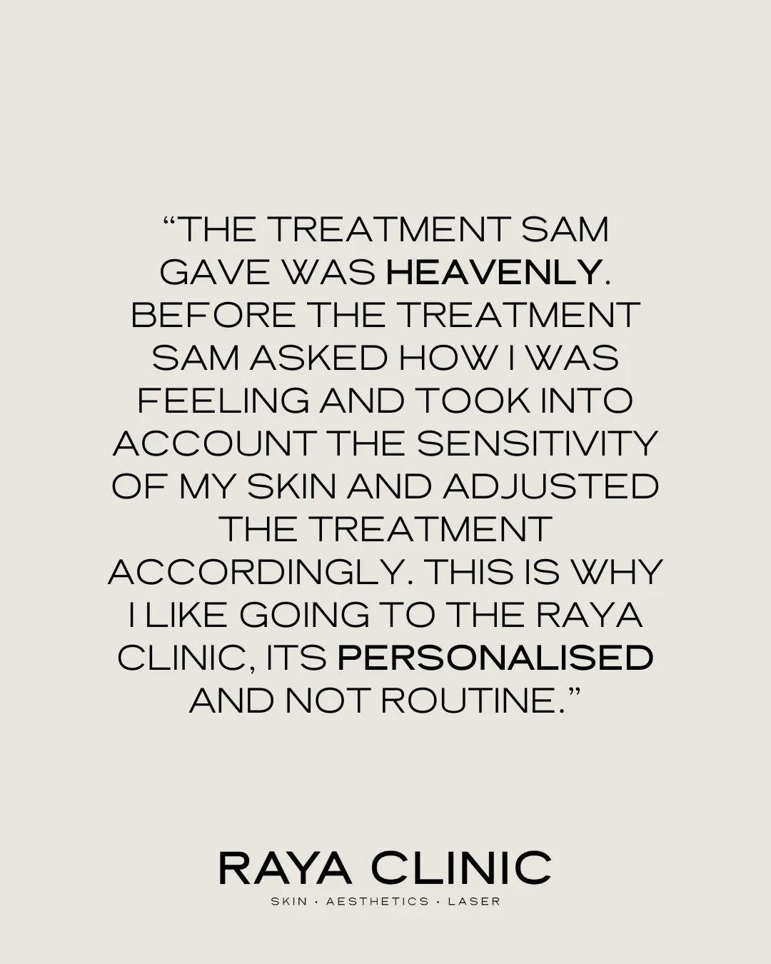 This is what truly bespoke care looks like ✨⁠
⁠
Every treatment at RAYA is tailored - not templated.⁠
⁠
Before we begin, we always check in on how your skin is feeling that day, adjusting the treatment to suit its sensitivity, needs, and current cond