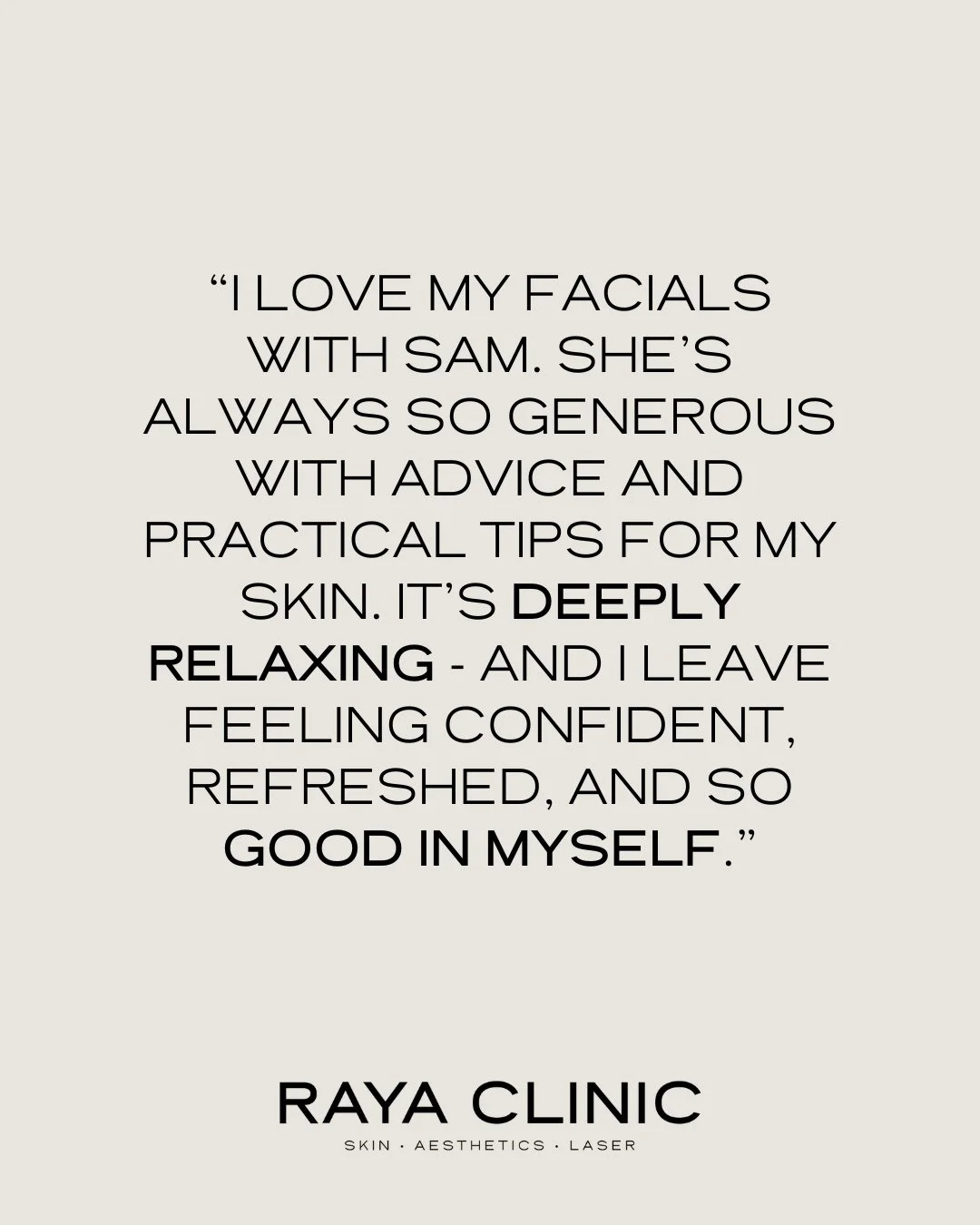 Education. Relaxation. Confidence.⁠
⁠
That&rsquo;s what your appointments at RAYA are designed to give you!⁠
⁠
It&rsquo;s not just about what happens on the treatment bed - it&rsquo;s the guidance, the personalised advice, the small tweaks that make 