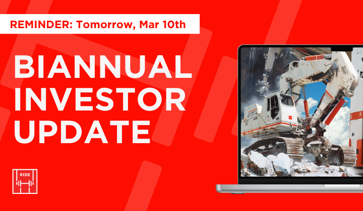 Biannual Investor Update TOMORROW!