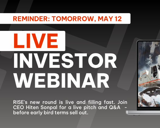 REMINDER: Investor Webinar TOMORROW 5/12 @ 12pm ET! 🦾