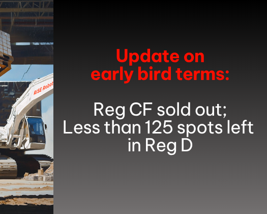 Less than 125 accredited investor spots remaining… at early bird terms!
