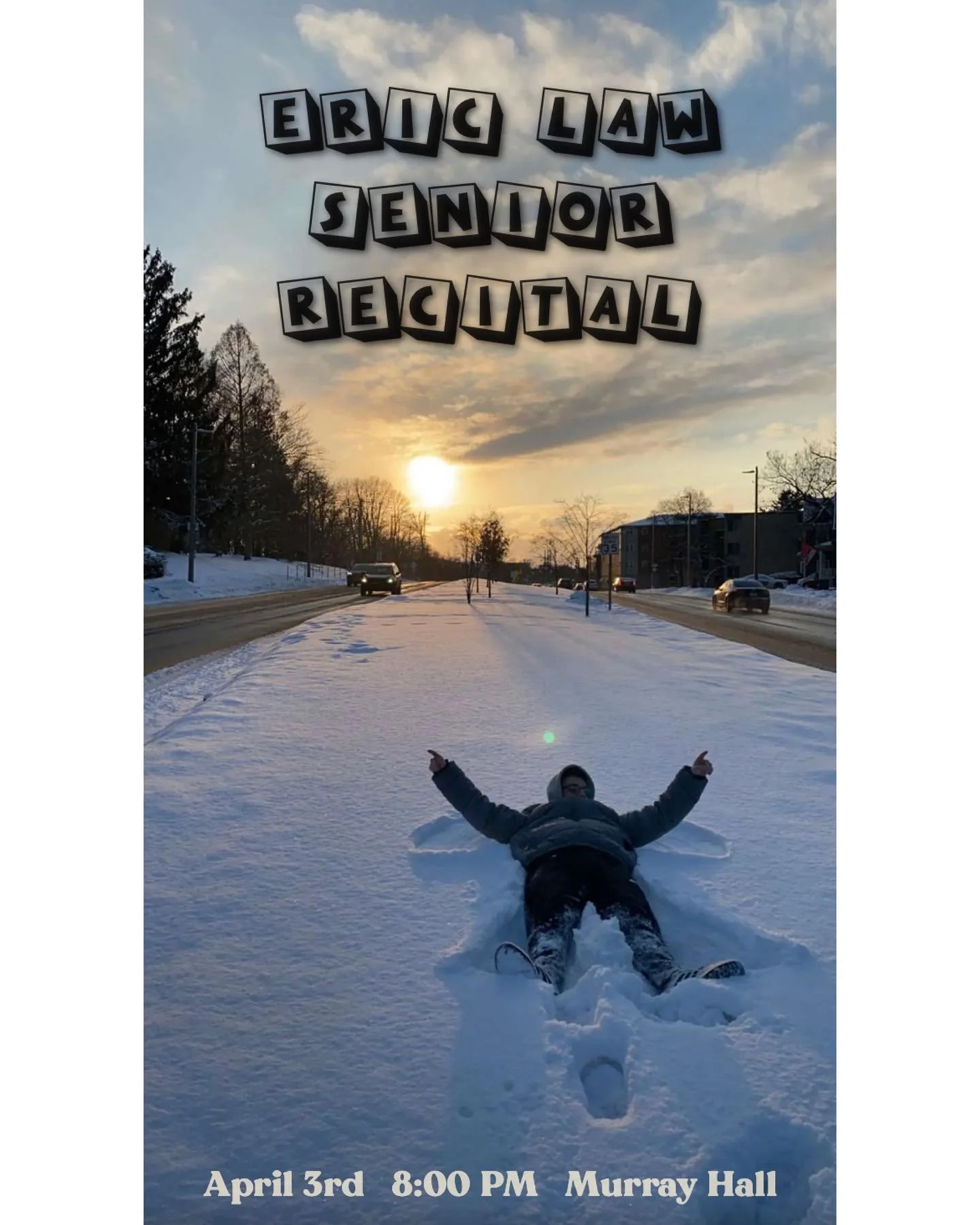 I’m very excited to announce my Senior Recital on Sunday, April 3rd at 8:00pm! Please join me in-person or via Facebook live to celebrate the culmination of my undergraduate studies at Michigan State University, where I will be presenting an ho