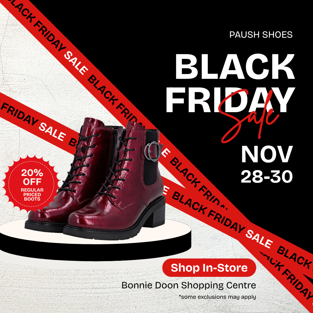 Black Friday Boot Sale at Paush Shoes Edmonton - 20% Off All Regular-Priced Boots!