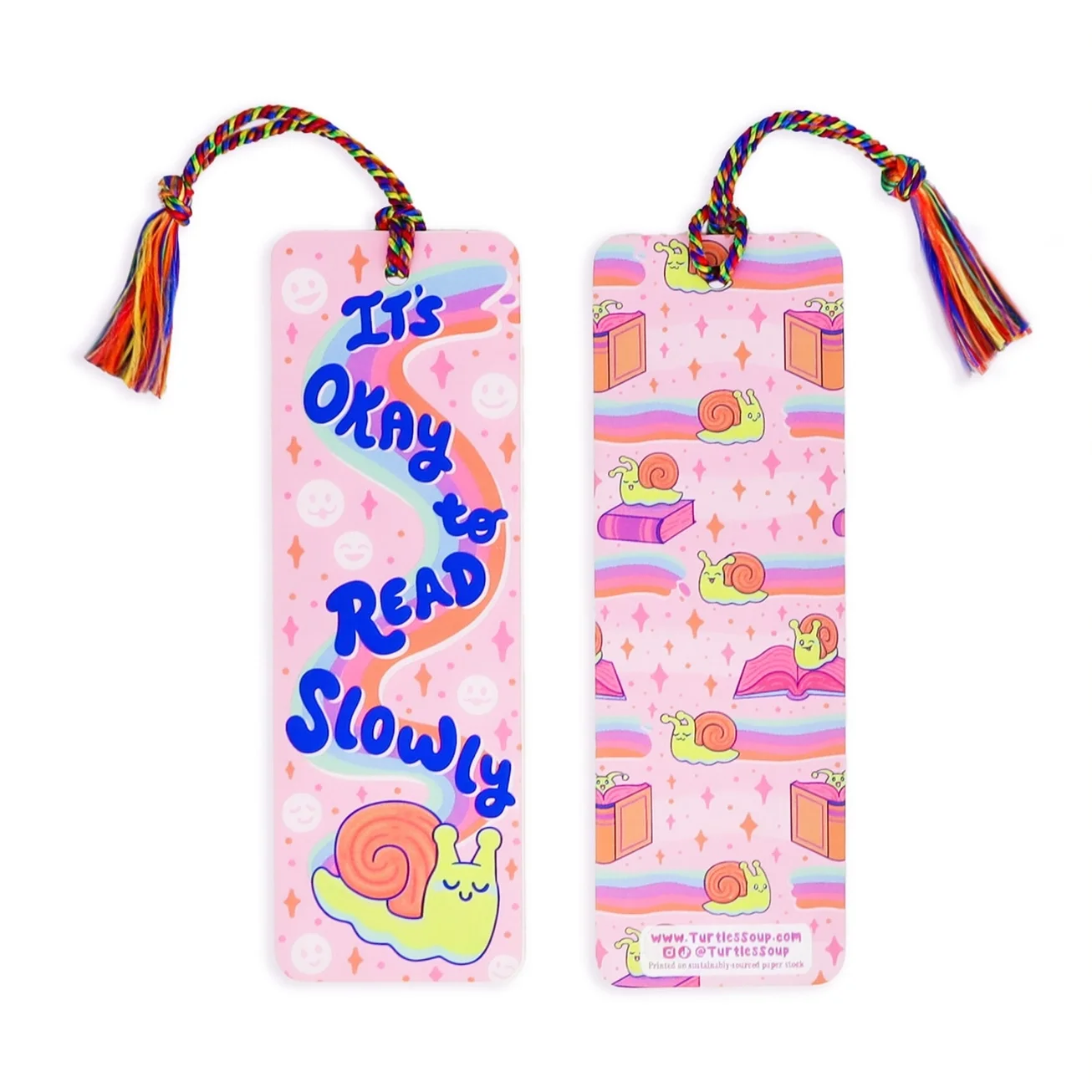 It’s Okay To Read Slowly Bookmark with Tassel