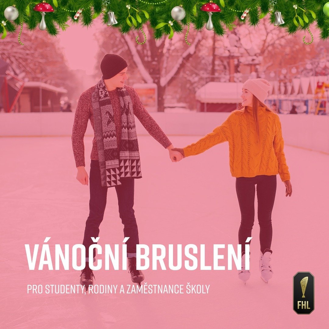 V&aacute;nočn&iacute; bruslen&iacute; je tady! ⛸️  

Přijďte si zabruslit ve středu 18. 12. od 20:15 do 21:15 na Zimn&iacute; stadion Eden.

Vstup je dobrovoln&eacute;.

D&aacute;le rozhodně nebude chybět ani svař&aacute;k a mini hokej. 🏒 A co můžet