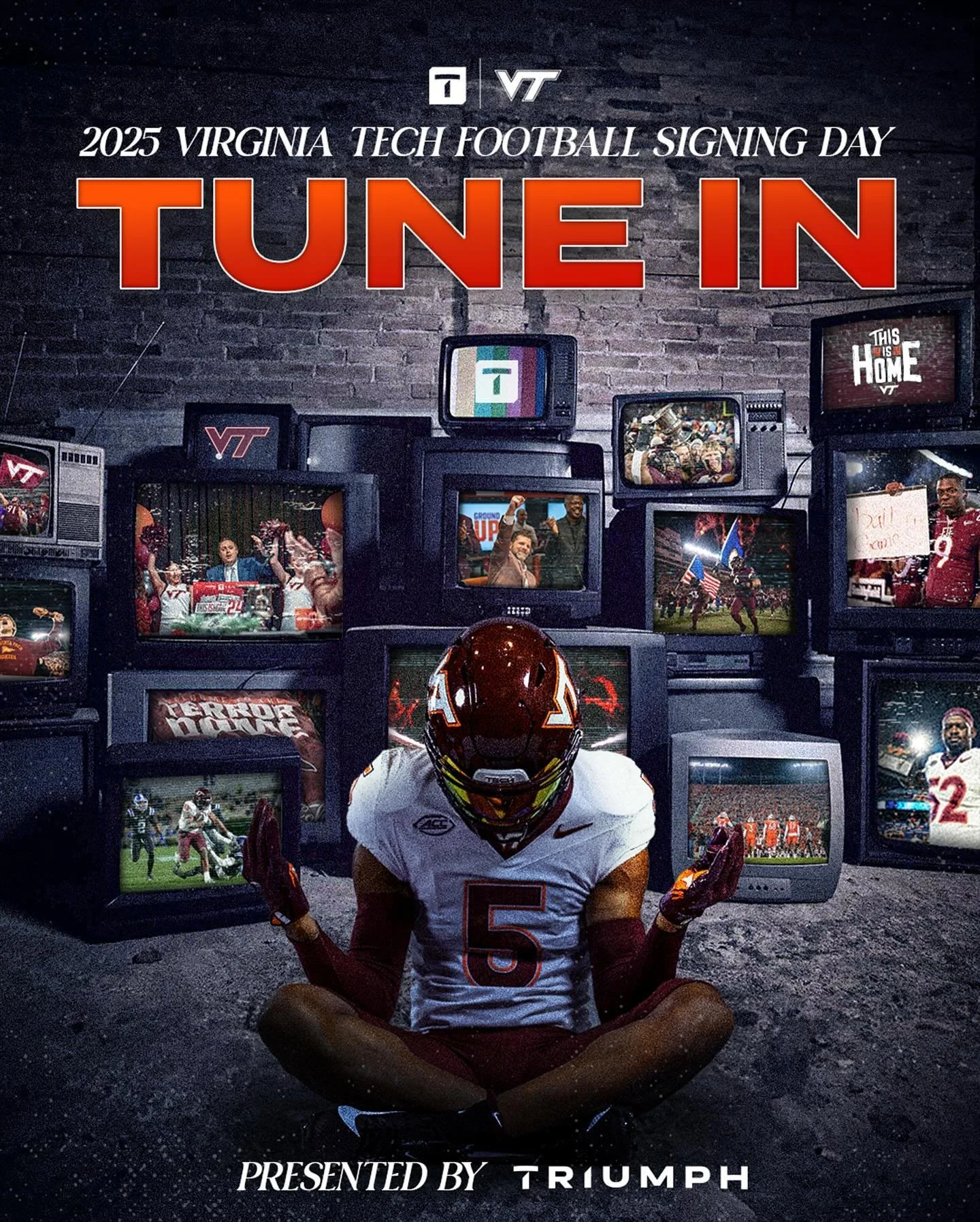 Today&rsquo;s the day! We can&rsquo;t wait to meet the newest @hokiesfb signing class 🤩

Join us LIVE at 7:10 AM on YouTube, Twitter or Facebook! 

#ThisIsHome | #GoHokies