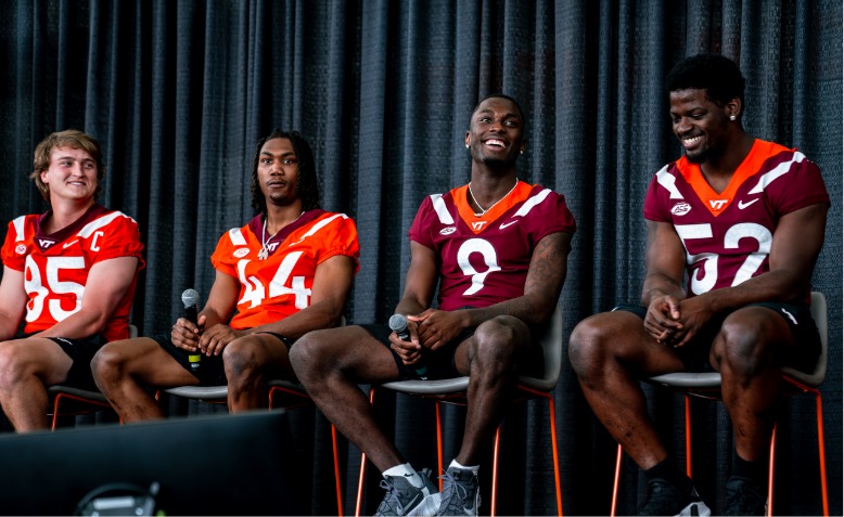 Football Players take questions during the 2024 Womens Clinic.