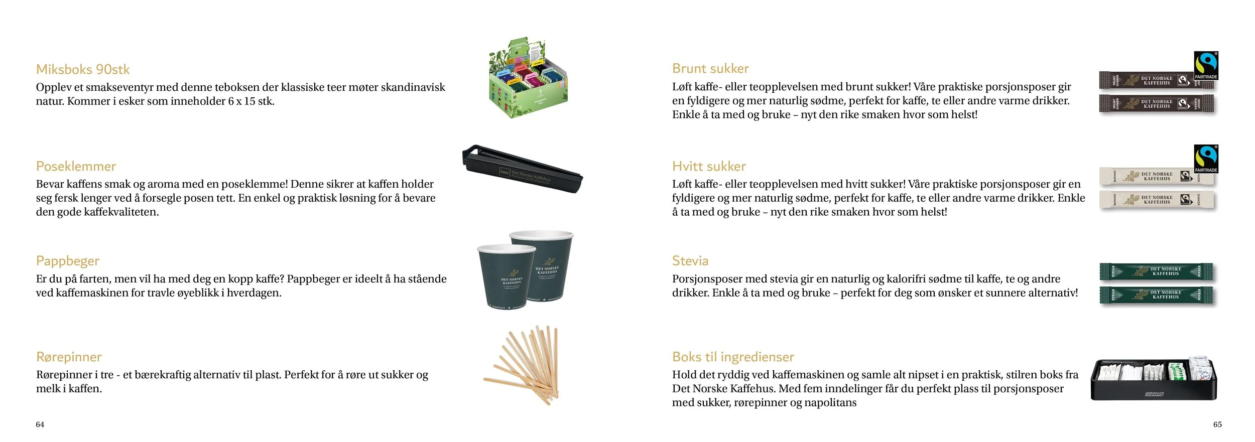 Oppsett for tilbehørsprodukter