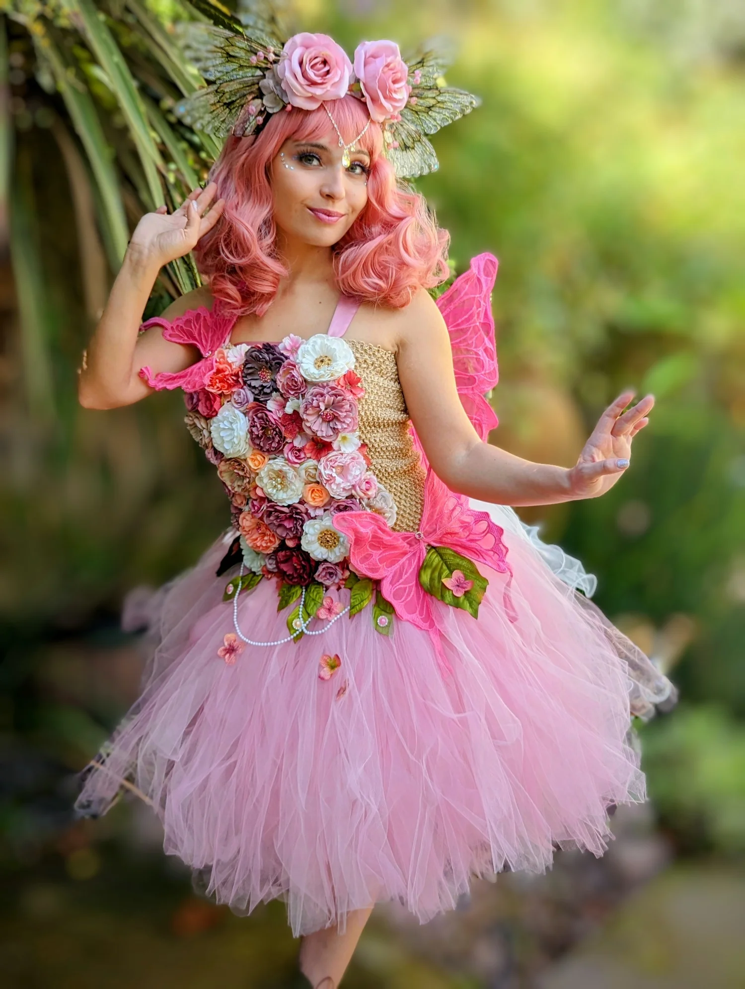 green emerald velvet dress Narcissus Fairy Princess Dress