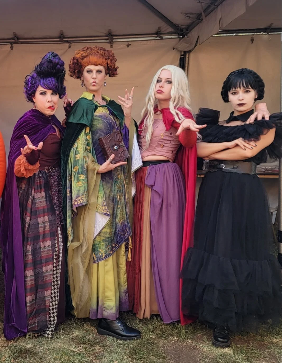 A little magic, a little mischief... it&rsquo;s just a bunch of Hocus Pocus! 👻🎃 Happy Halloween! #halloweenfestivities #hocuspocus #sandersonsisters #magical #halloween #wednesdayaddams #halloweenpartyideas #festival #cityevents #characterentertain