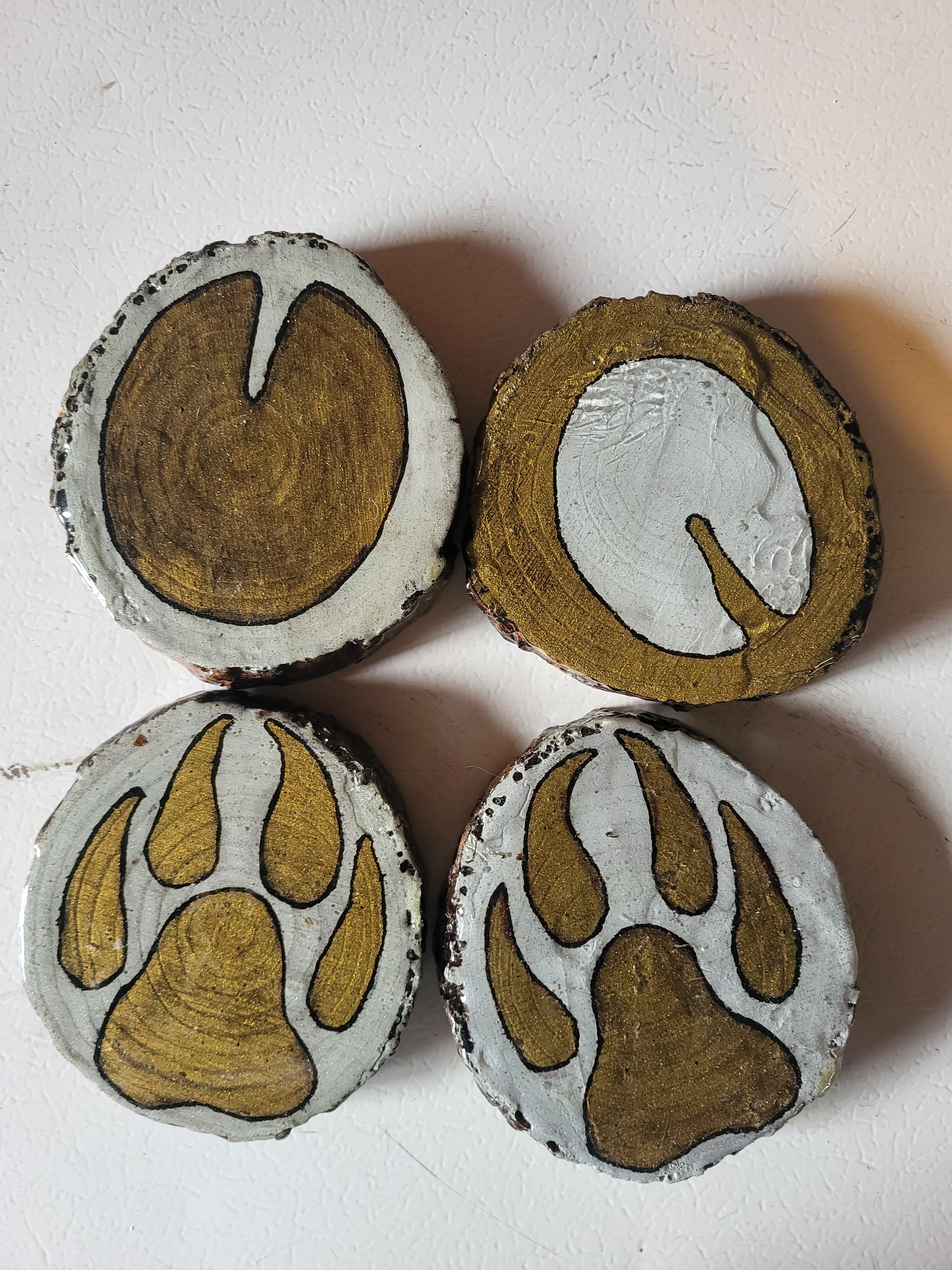 Sous-verres en rondins naturel