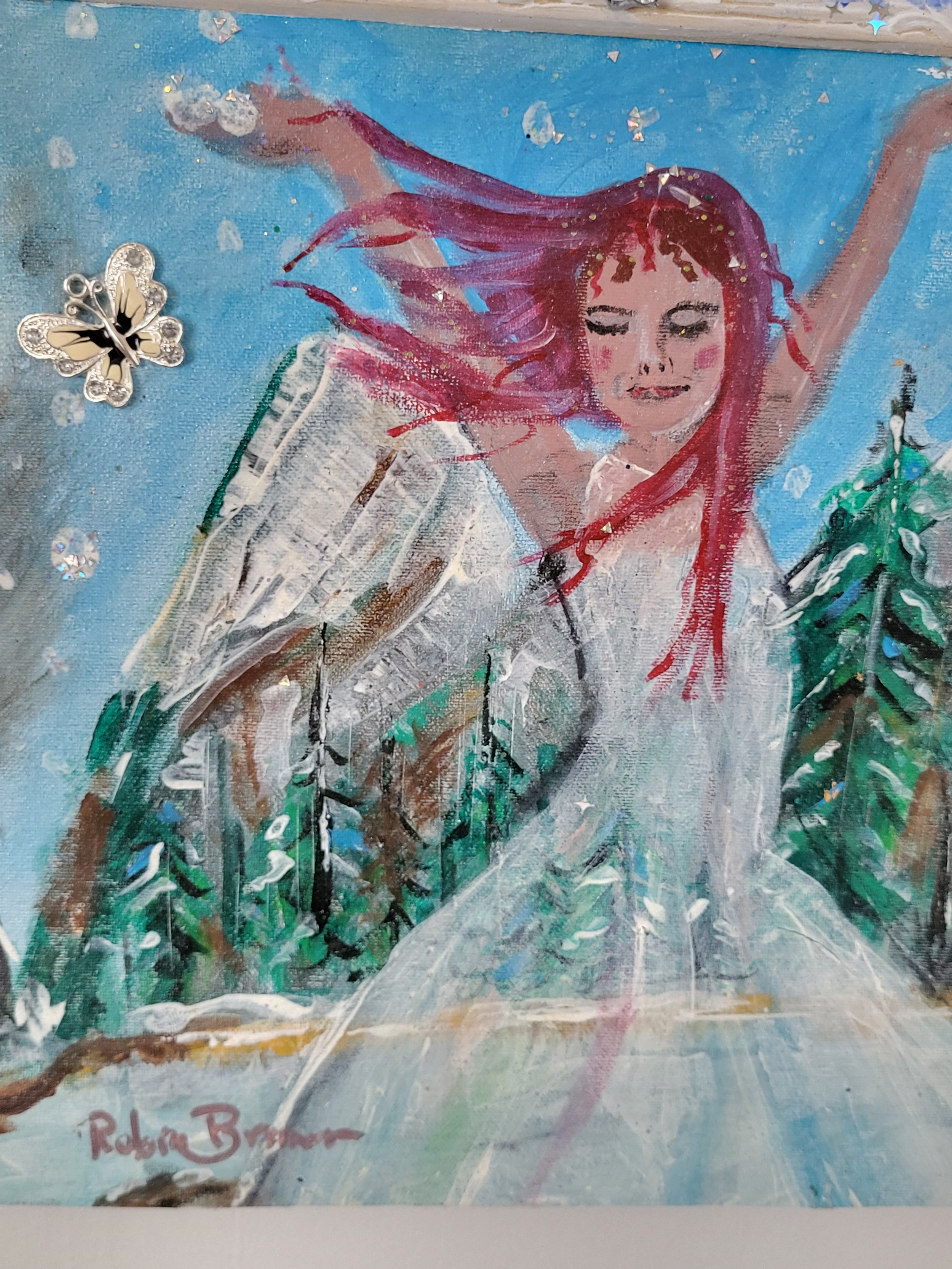 Winters Embrace -Hanging Canvas Scroll11x14