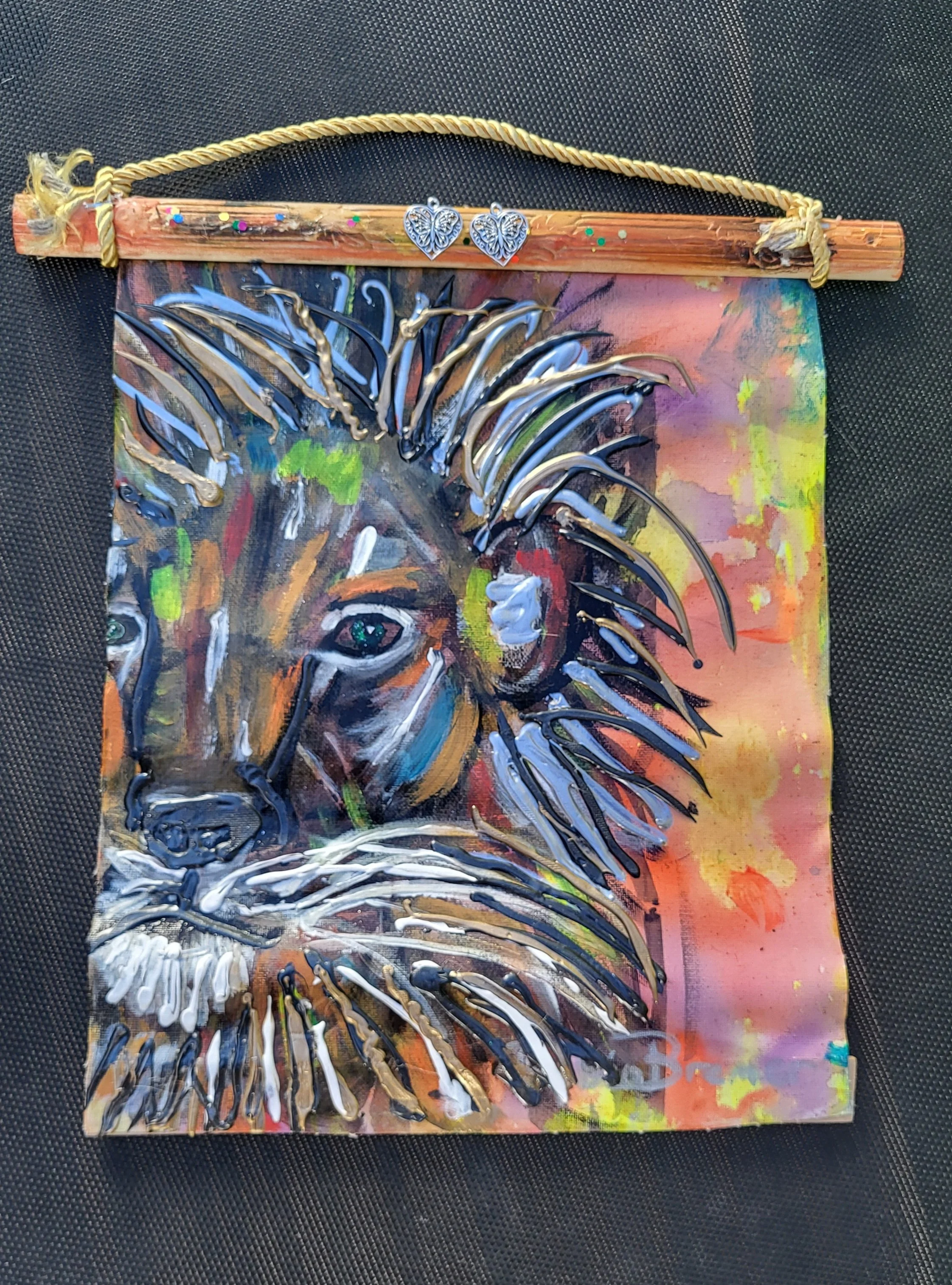 Heart of a Lion - Hanging Canvas Scroll 8x10