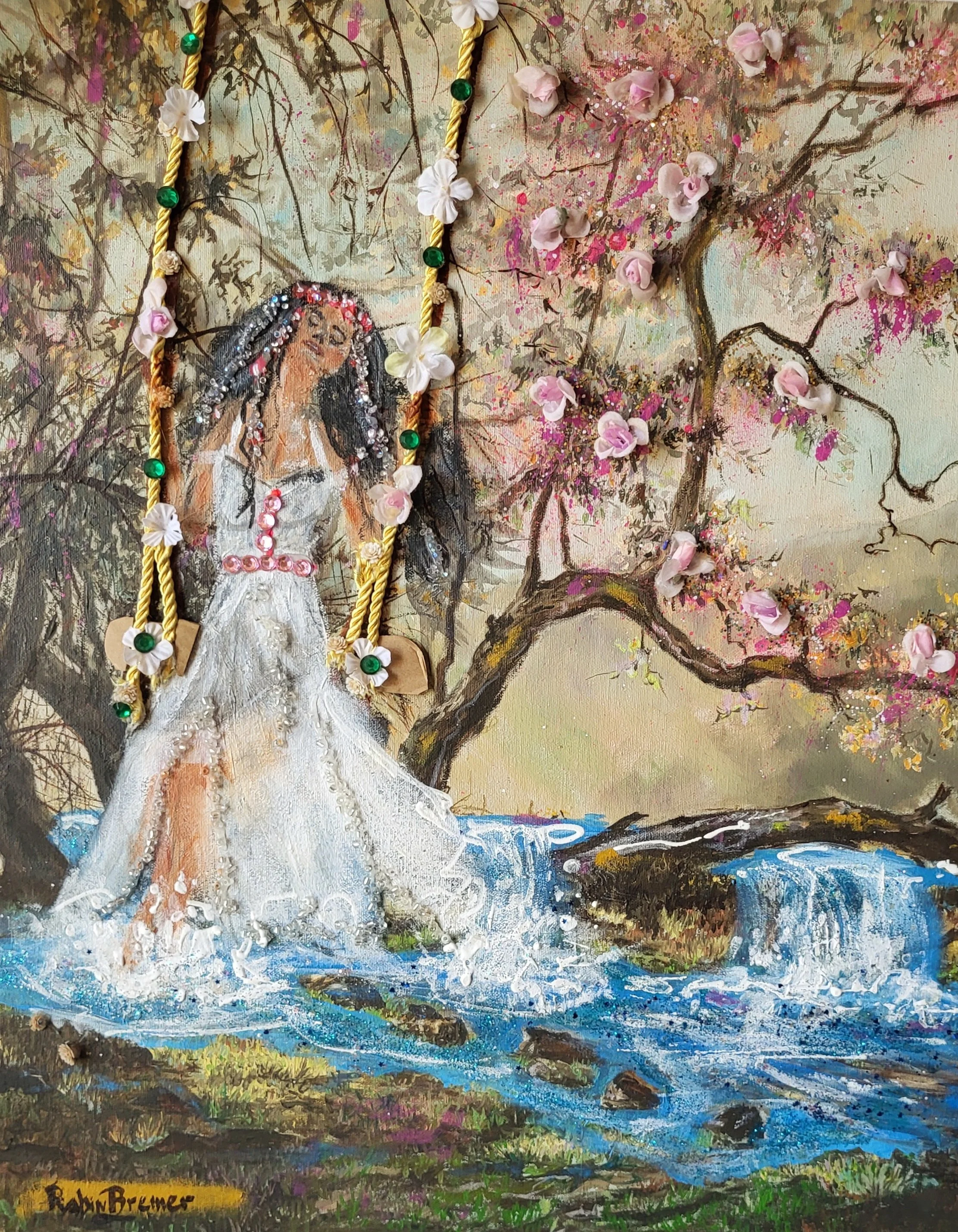 Refreshing Dip-18x21 Tapestry canvas