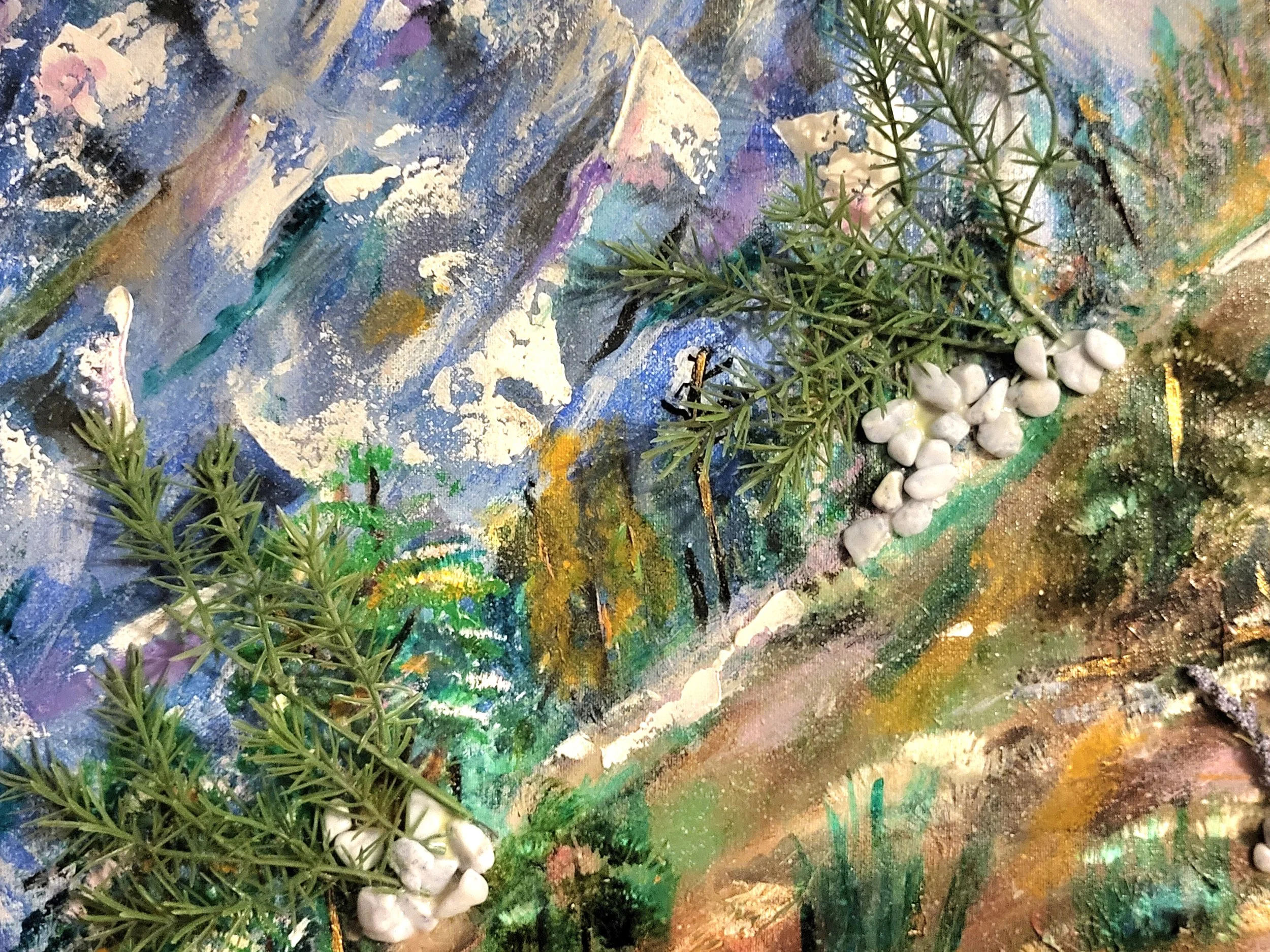 Fresh Perception archival paper Hanging  Scroll 3d art  25x18