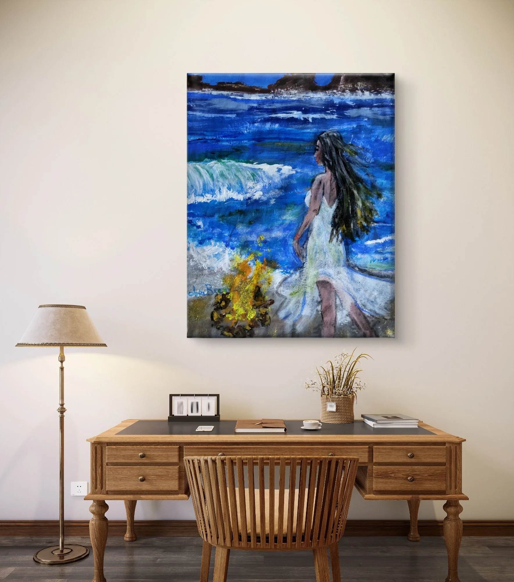 Oceans Calm-11x14 canvas on wood