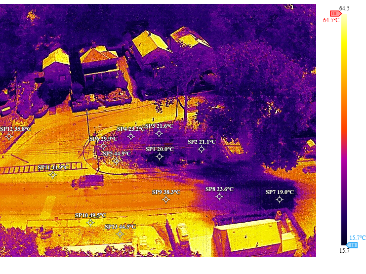 Swampscott MicroForest - the North Shore's first Miyawaki forest - Swampscott, MA
Thermal Imaging showing 20C cooling effect