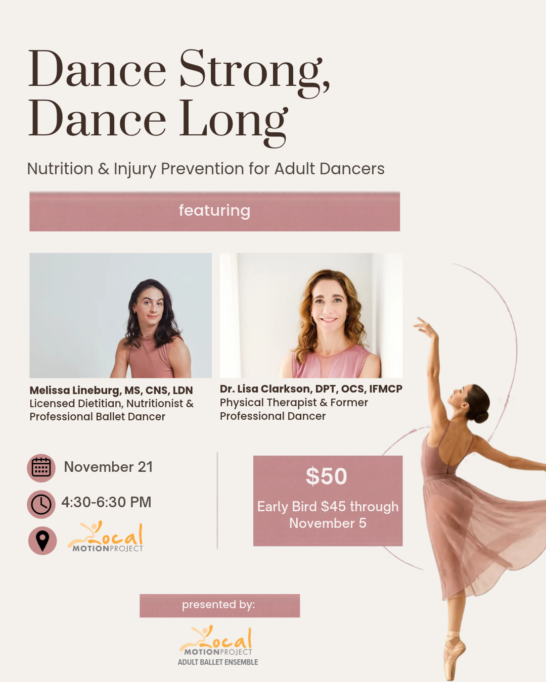 Dance Strong, Dance Long: Nutrition &amp; Injury Prevention for Adult Dancers