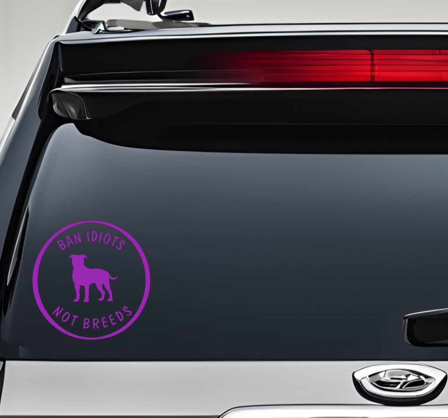 Ban Idiots Not Breeds Vinyl Decal