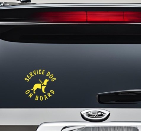 Service Dog On Board Vinyl Decal